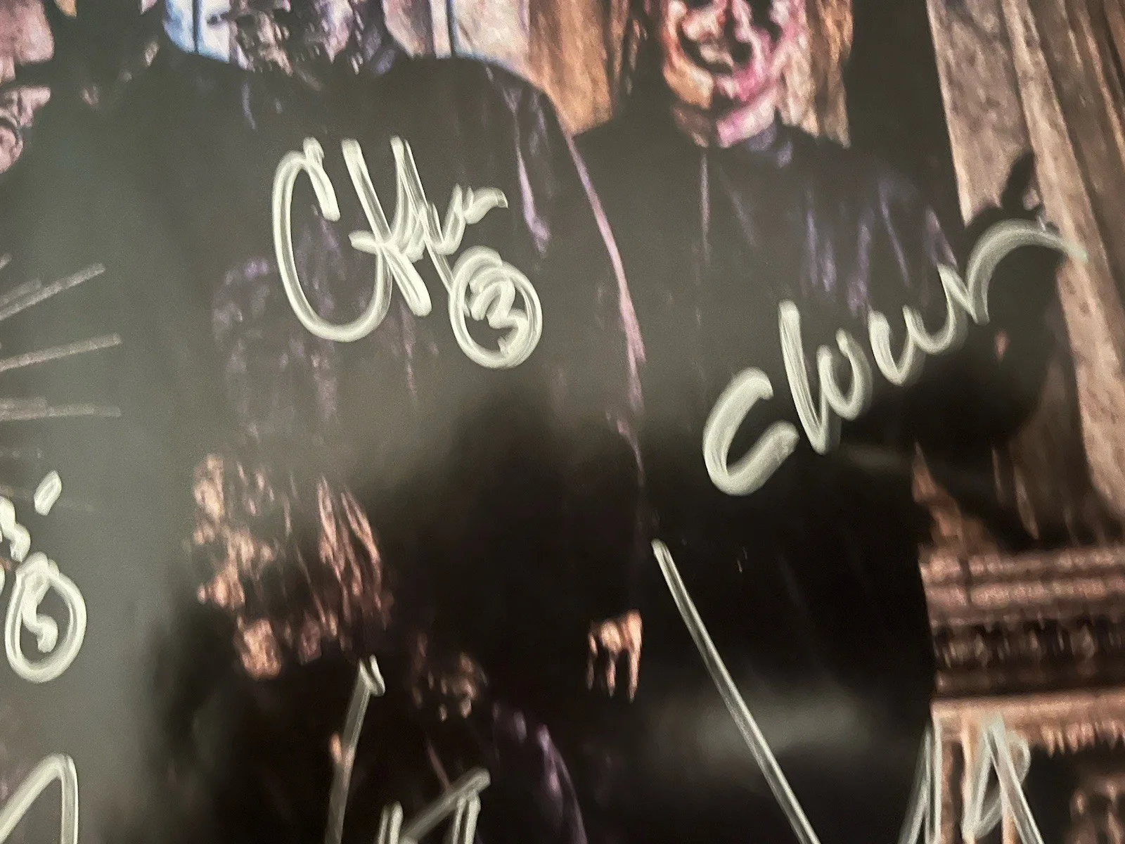 2025 Slipknot AUTOGRAPHED Roadrunner records Display Gray Chapter 11X17 POSTER, изображение 5