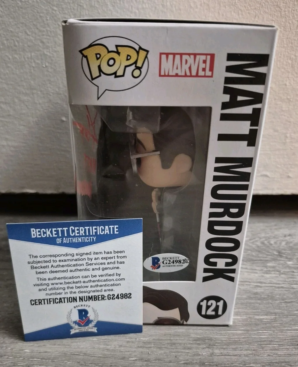 Charlie Cox Signed Funko Pop JSA Daredevil Marvel Disney Stardust She Hulk Echo, изображение 2