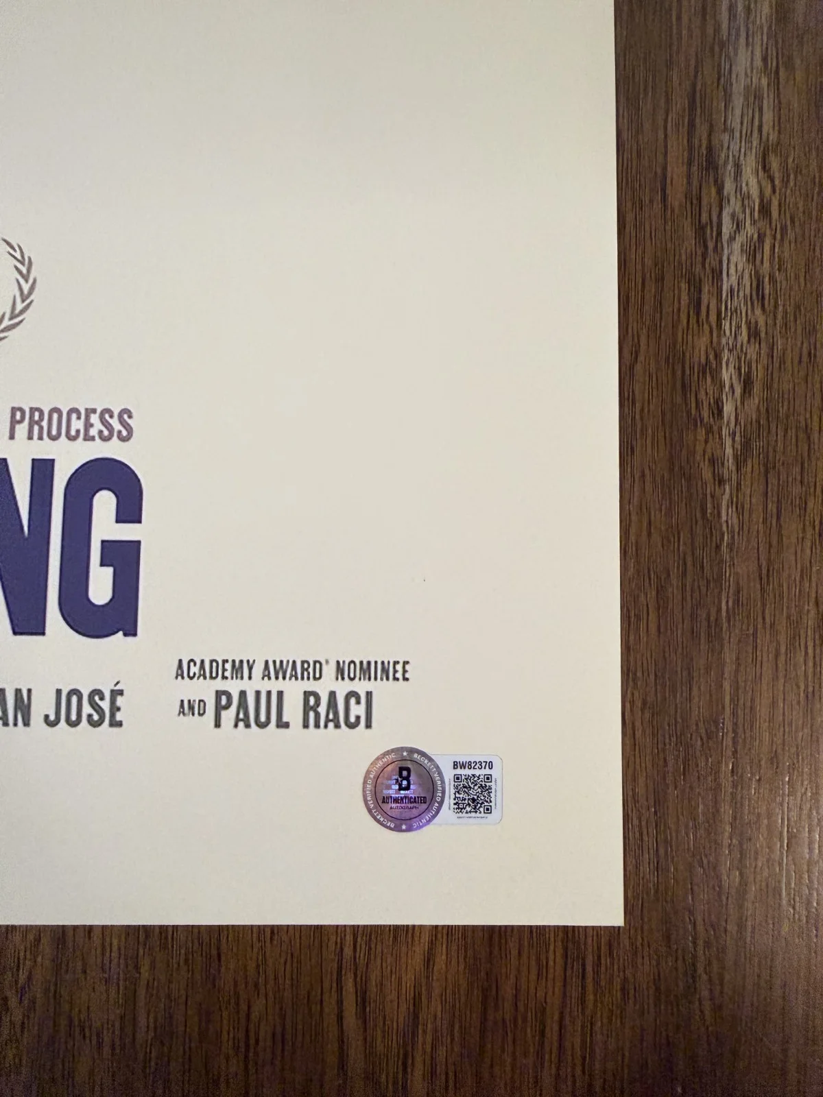 Greg Kwedar ‘Sing Sing' Movie Director Signed 12x18 Photo Beckett Certified, изображение 2