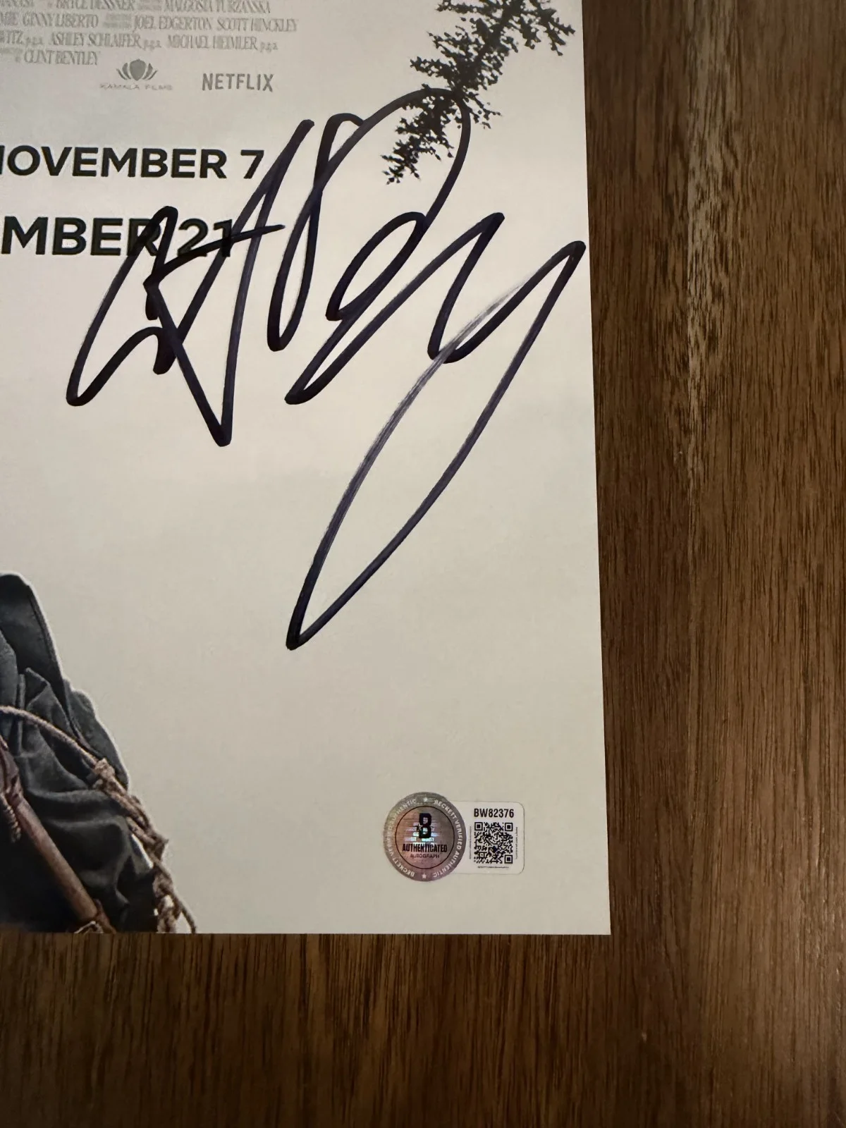 Clint Bentley ‘Train Dreams' Movie Director Signed 12x18 Photo Beckett Certified, изображение 2