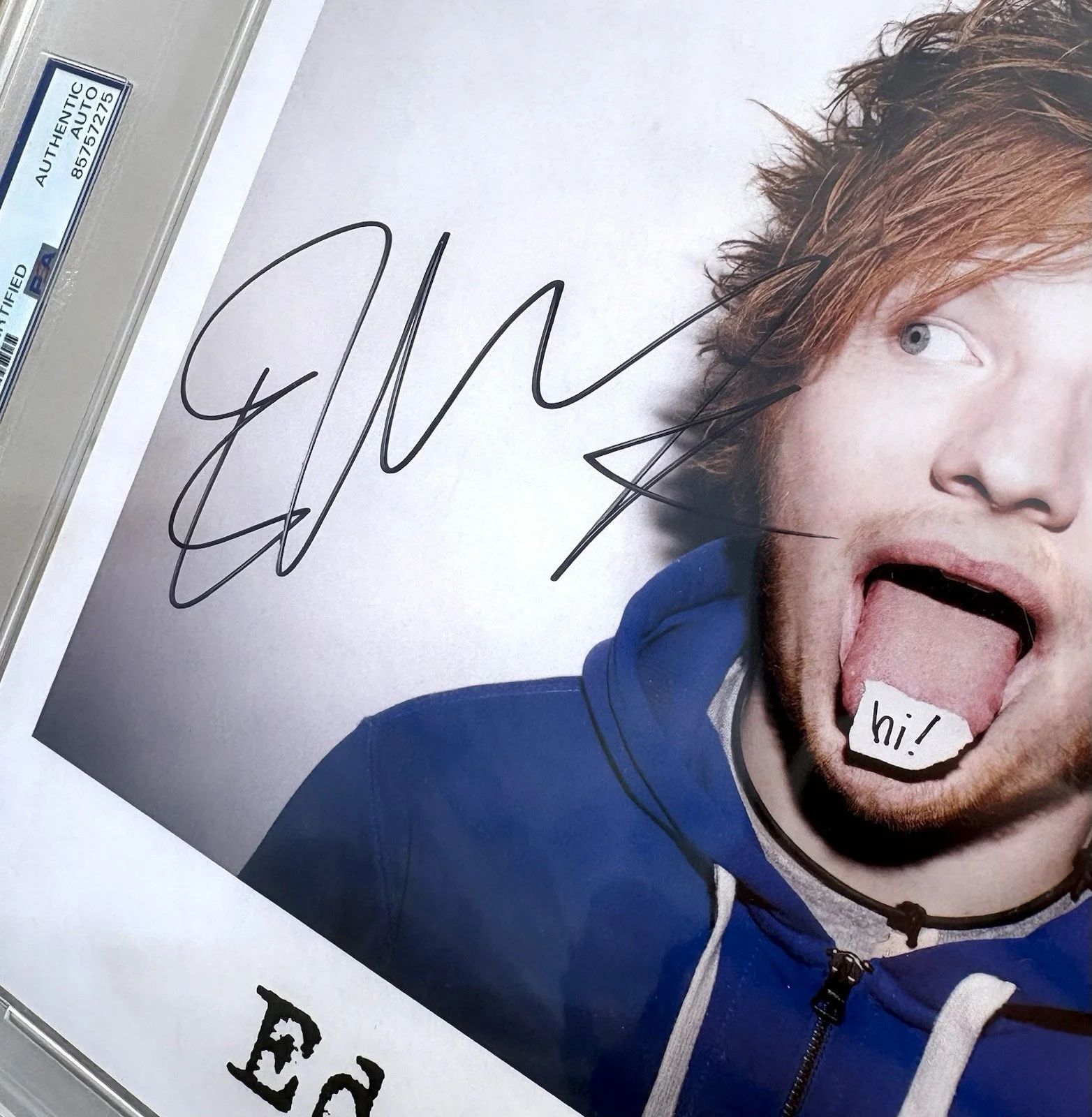 ED SHEERAN SIGNED Photo PSA/DNA Auto Slabbed, image 3