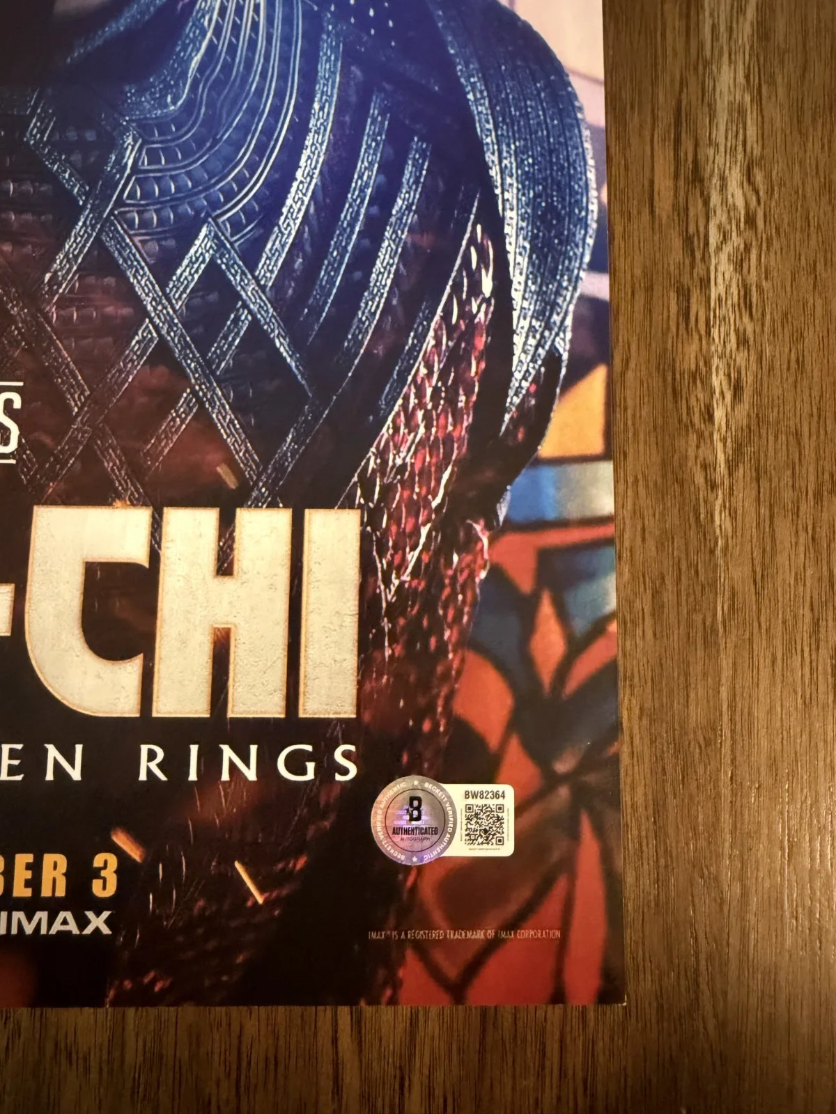 Simu Liu ‘Shang-Chi And The Legend' Signed 12x18 Photo 'Shaun' Beckett, изображение 2