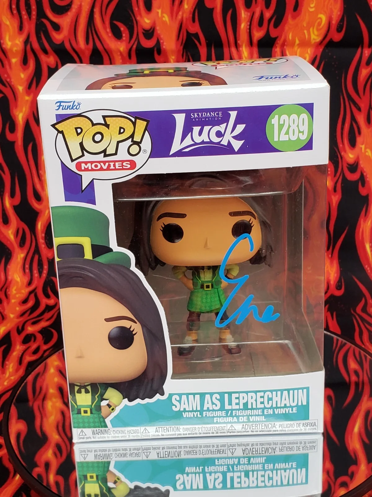 Eva Noblezada — Eva Noblezada Signed "Luck" 1289 Sam as Leprechaun Funko Pop! Vinyl Figure (BAS)