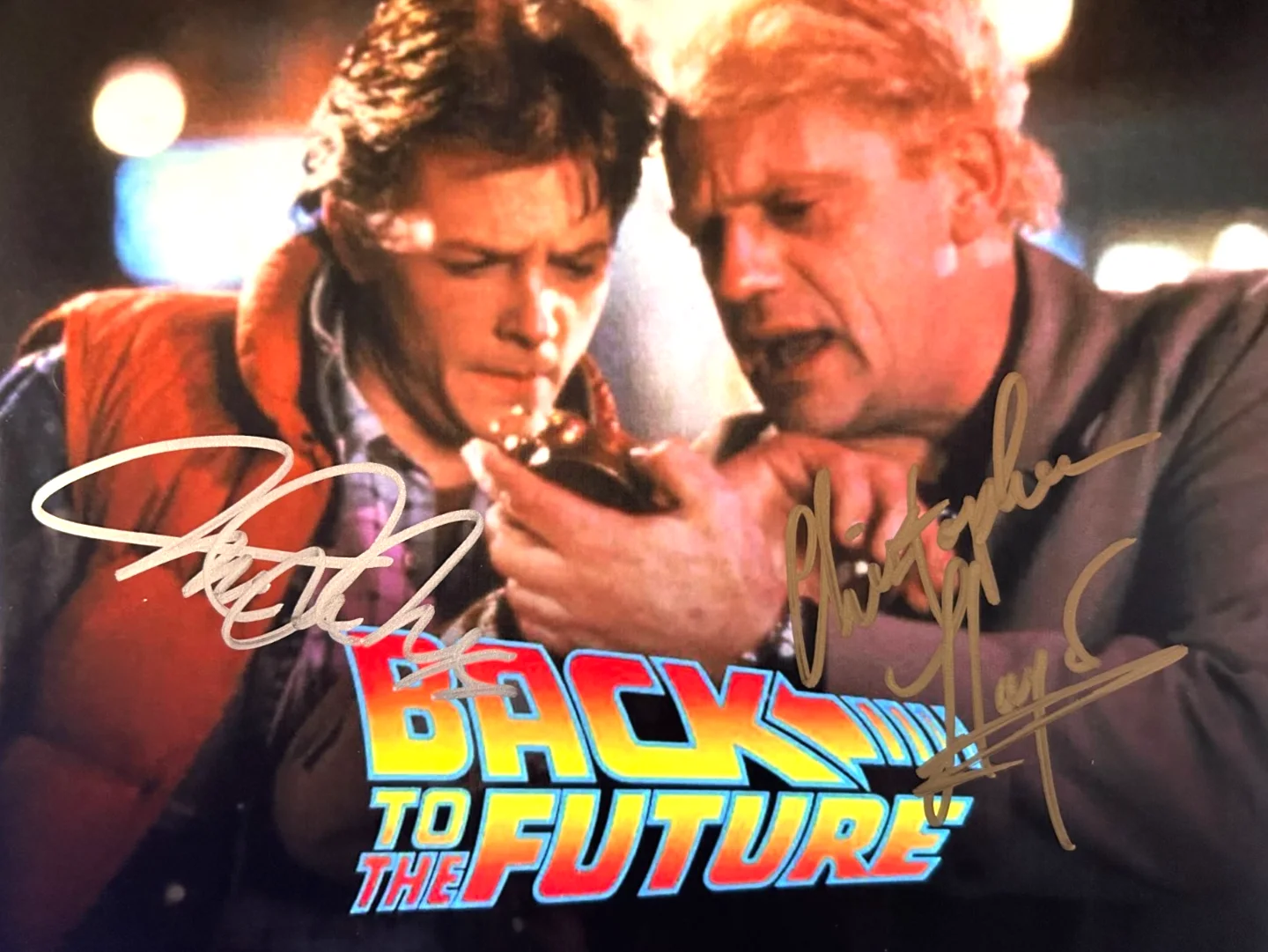 Michael J. Fox, Christopher Lloyd — BACK TO THE FUTURE Signed (Doc & Marty) 8x10" Authentic Original Autograph w/COA, image 3