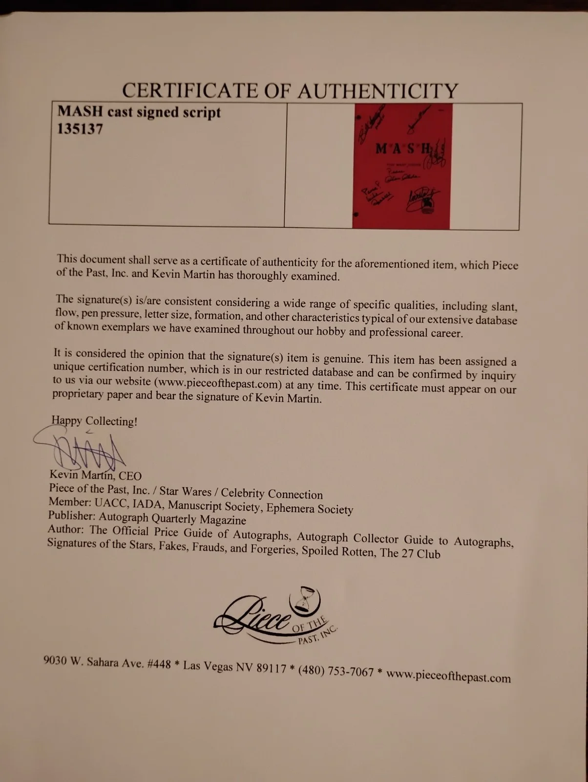Alan Alda/Mike Farrell/ Swit/ Farr/David Ogden Stiers/Christopher — Mash Cast Signed 1979 TV Script "Too Many Cooks" Alda/Farrell/Stiers/+3 W/COA, изображение 2