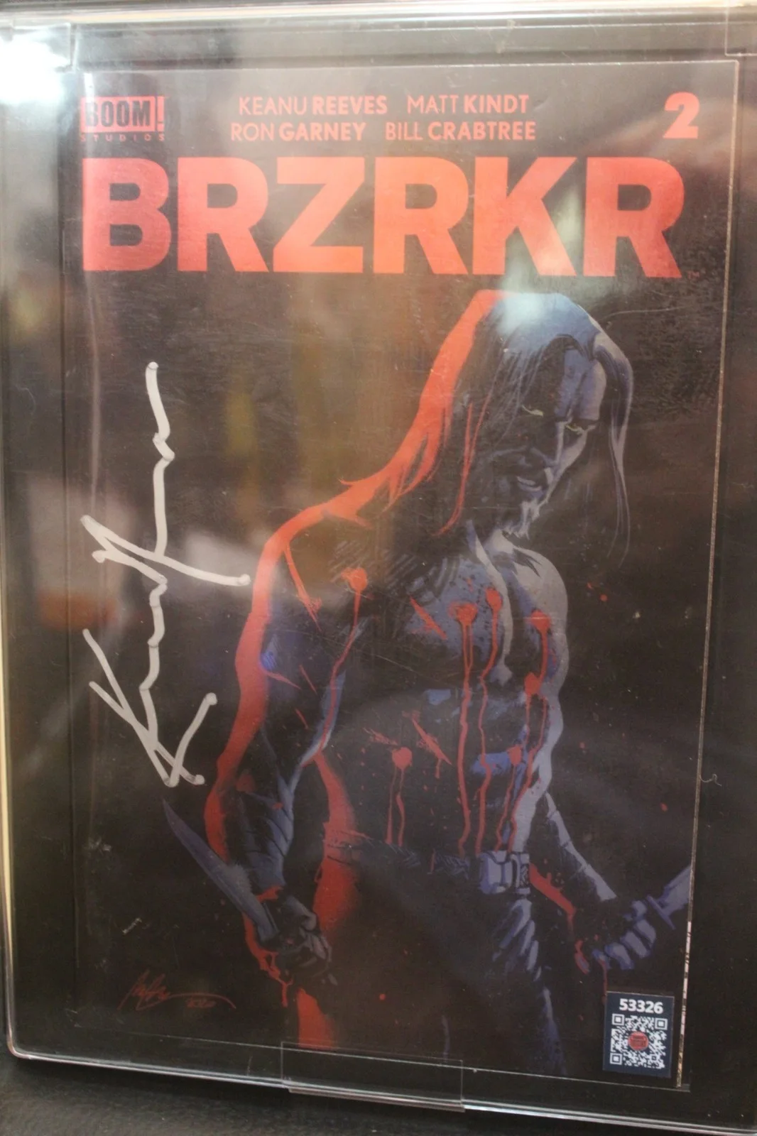 Keanu Reeves — Signed Comic Book - BRZRKR #2 - Keanu Reeves, RARE +COA, image 2