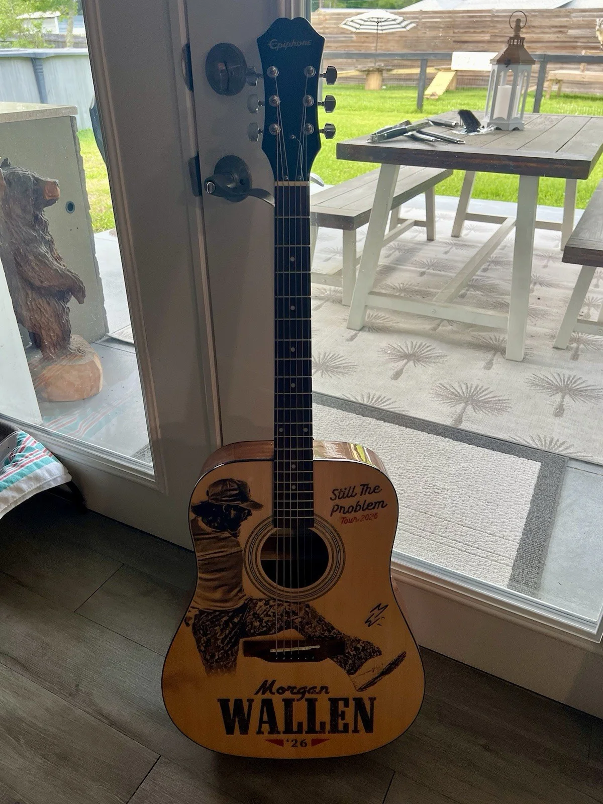 2026 Morgan Wallen Signed Still The Problem Tour Epiphone Acoustic Guitar New, image 2