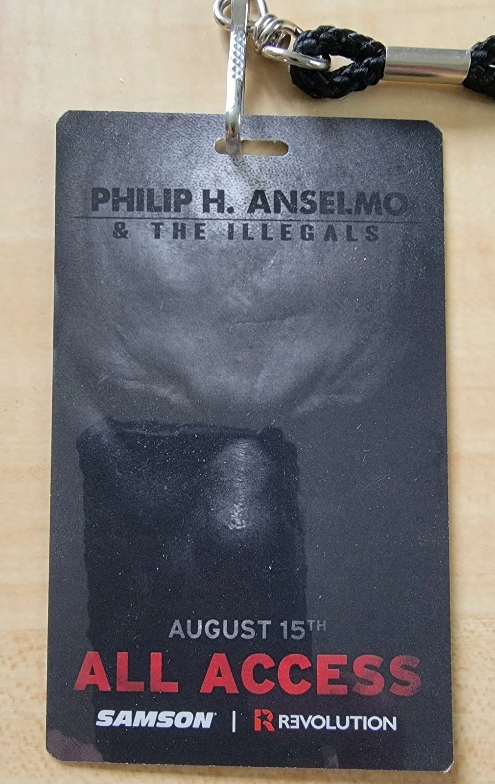 PHILIP H ANSELMO & THE ILLEGALS signed All Access Backstage Laminate 8/15/13, image 2