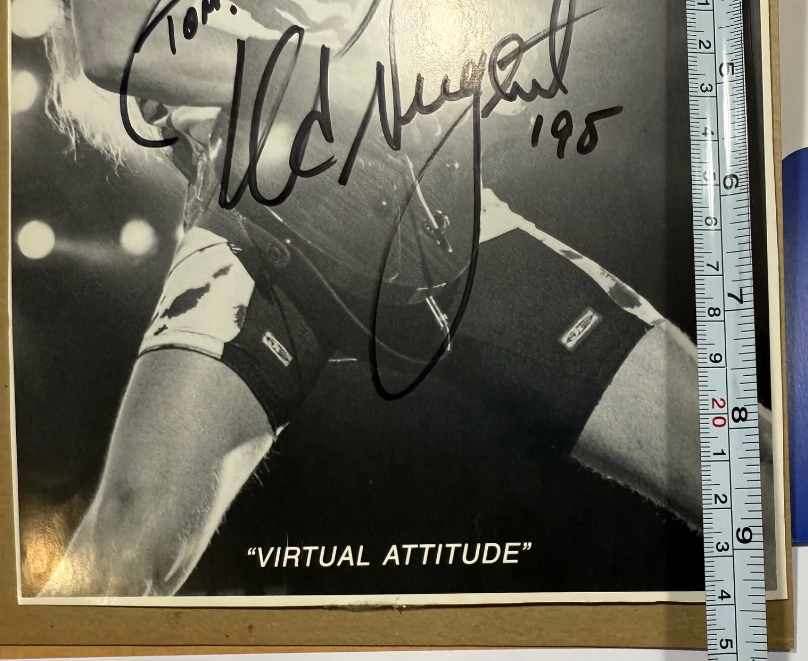 Ted Nugent "Virtual Attitude" 1994 Tour Signed 7.5 x 9.5 Photo, image 4