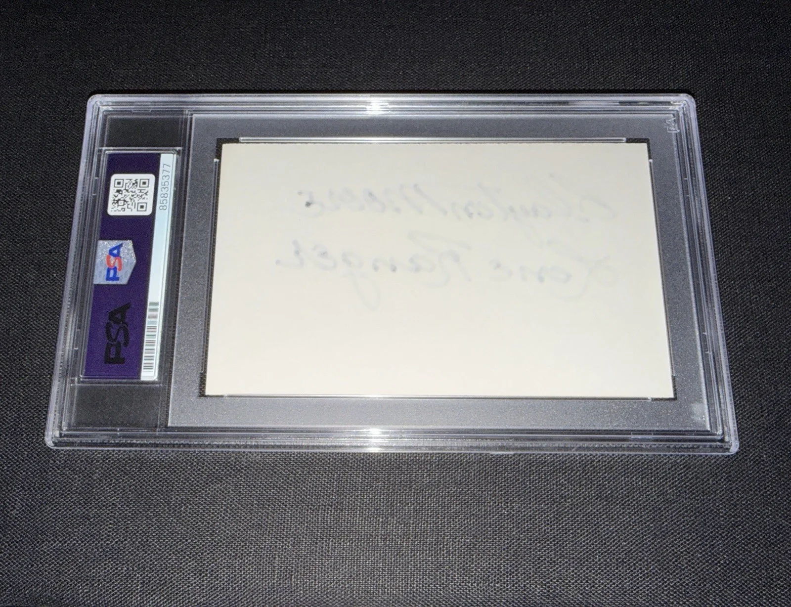 Clayton Moore Signed 3x5 Index Card PSA Slabbed Lone Ranger Actor Auto Grade 10, изображение 2