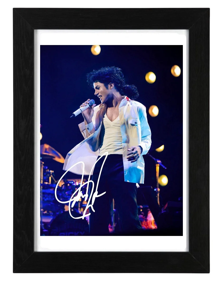 Jaafar Jackson Signed Autograph PHOTO Pre Print 6x4 Framed Michael Jackson Film, изображение 2