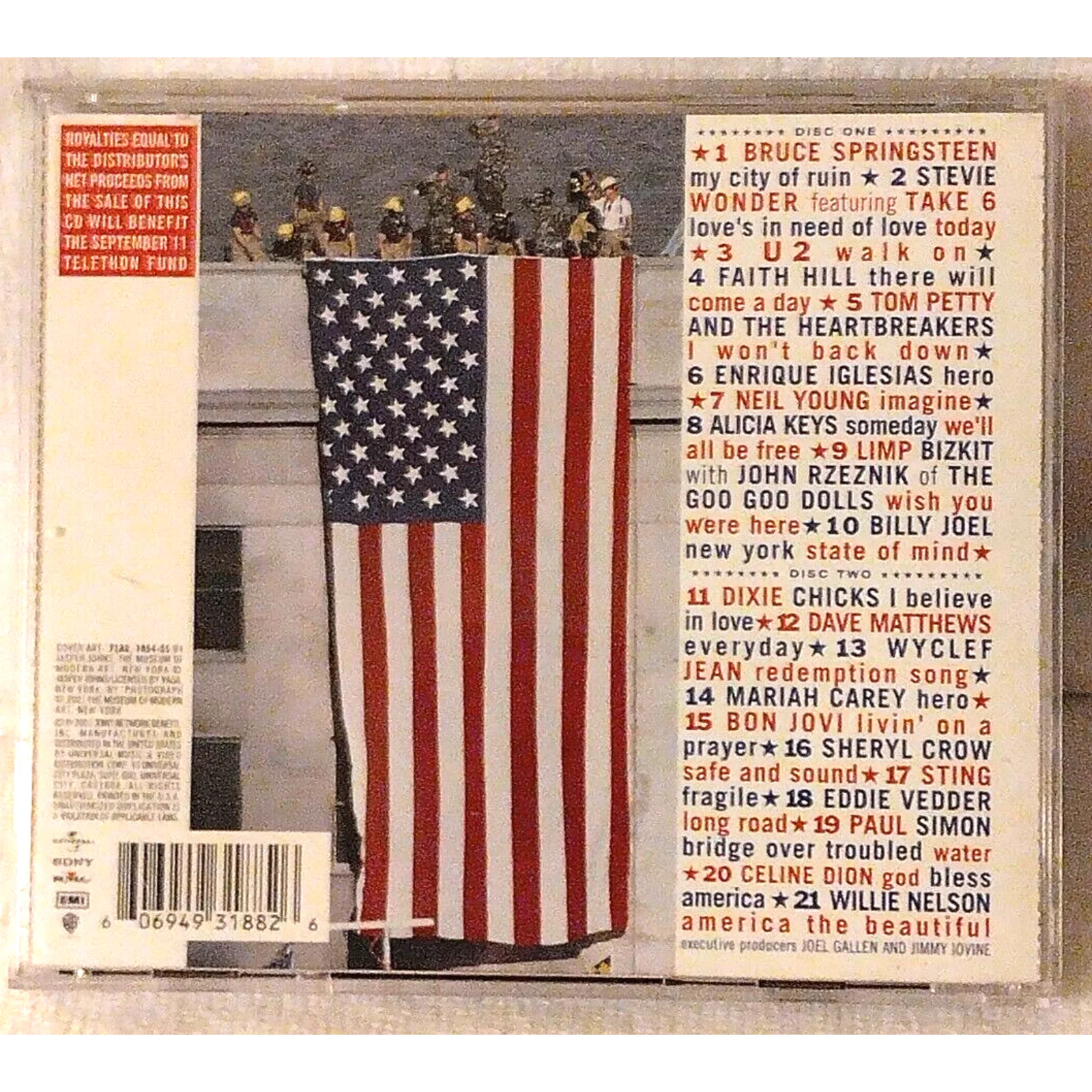 America: A Tribute to Heroes by Various Artists CD Dec-2001 2 Discs Sony, image 4