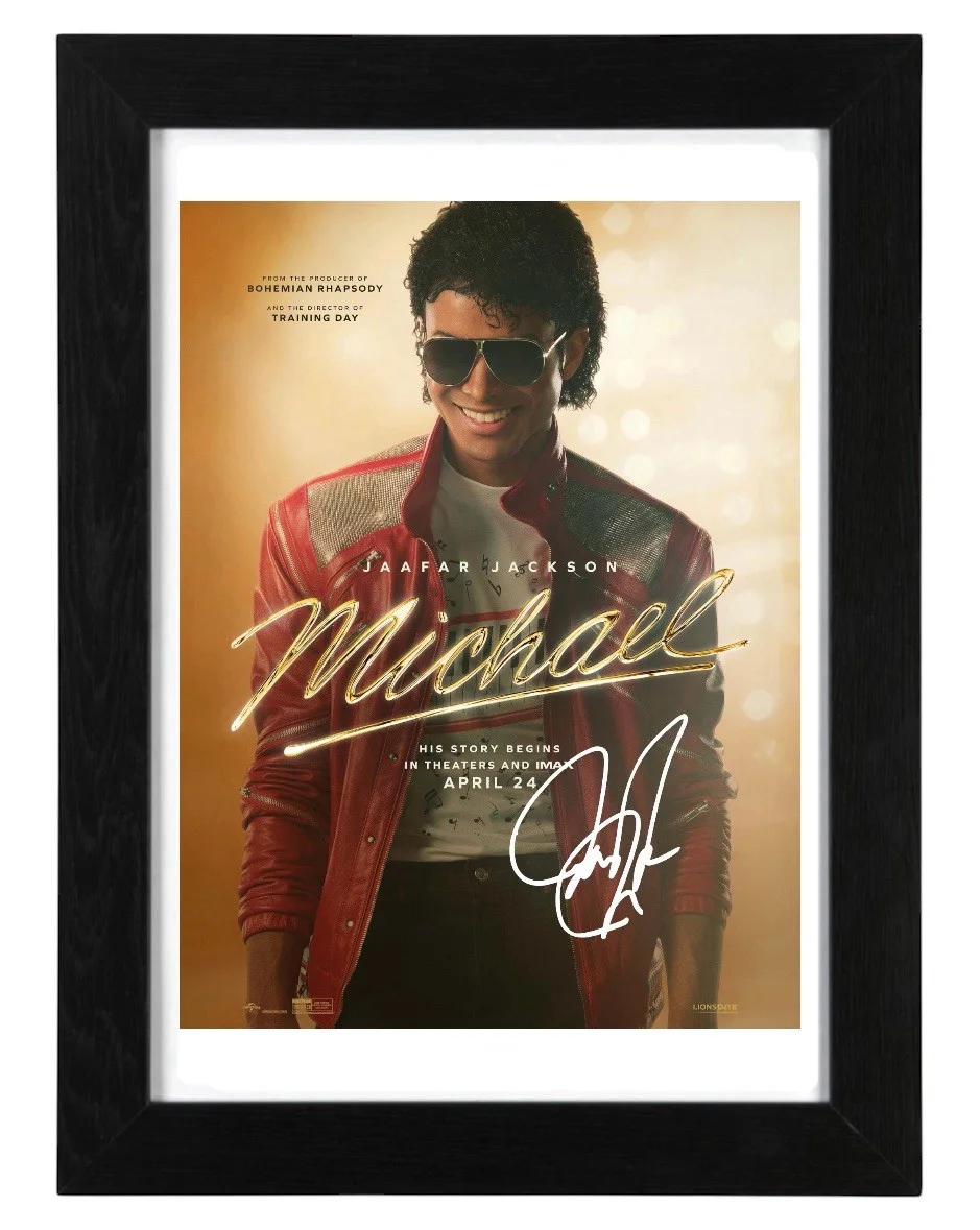 Jaafar Jackson Signed Autograph PHOTO Pre Print 6x4 Framed Michael Jackson Film, изображение 2