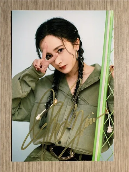 6" 杨幂/Yang Mi Hand Signed Autographed Photo Autographs Collection Original, image 4