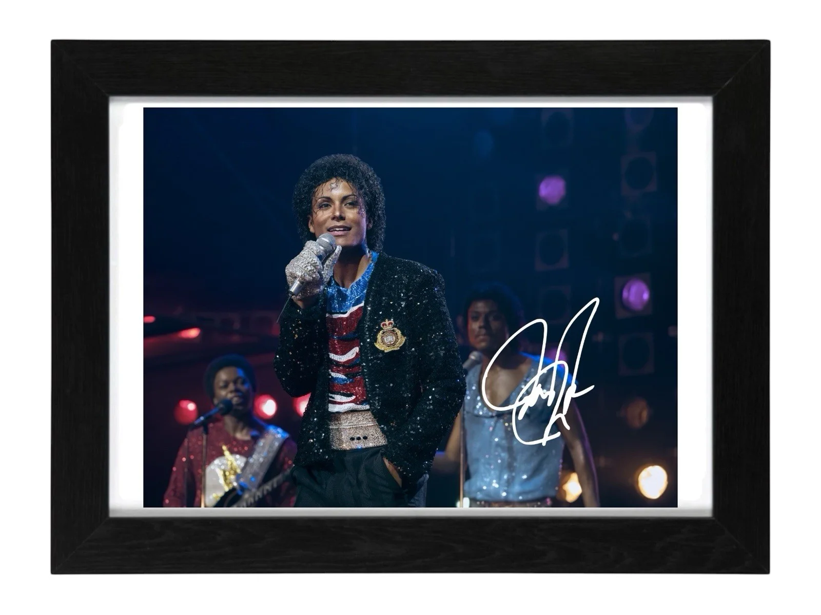 Jaafar Jackson Signed Autograph PHOTO Pre Print 6x4 Framed Michael Jackson Film, изображение 2