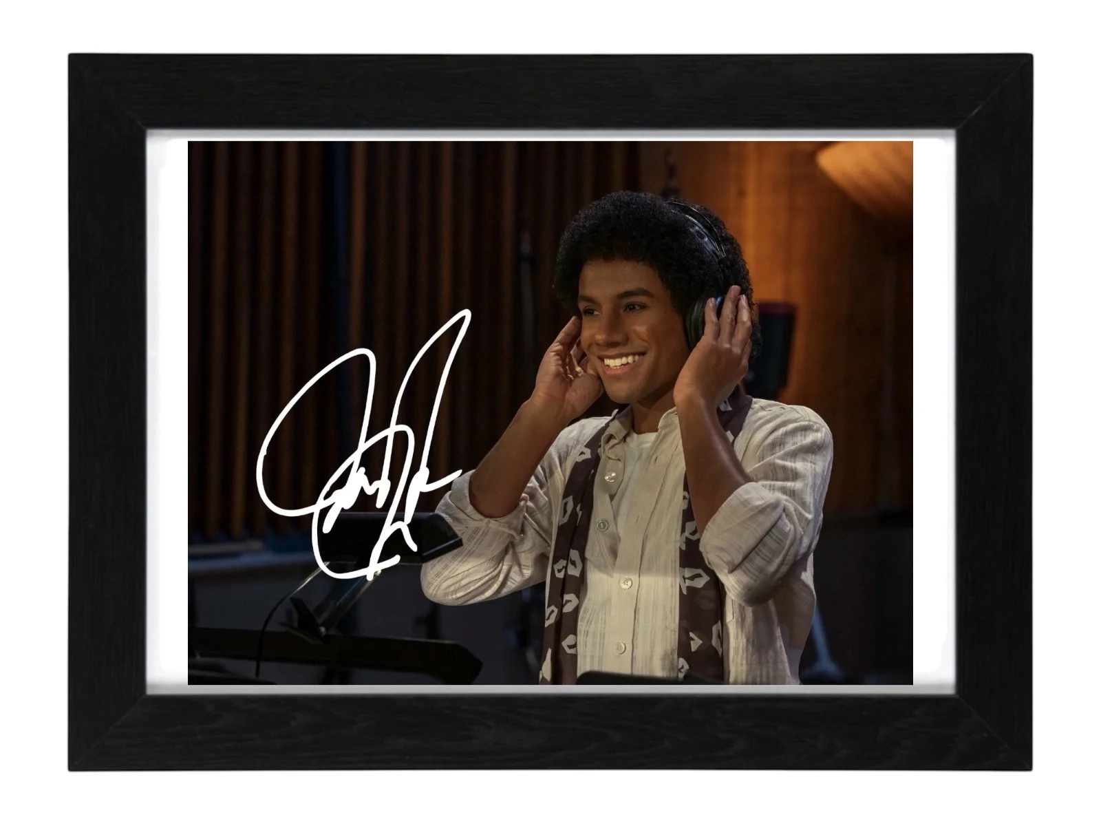 Jaafar Jackson Signed Autograph PHOTO Pre Print 6x4 Framed Michael Jackson Film, image 3