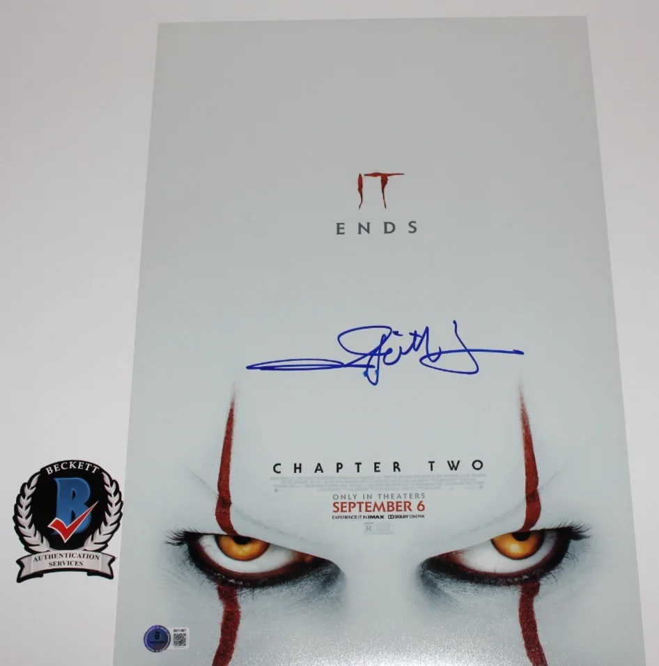 DIRECTOR ANDY MUSCHIETTI SIGNED 'IT' 12x18 MOVIE POSTER 4 BECKETT BAS COA PROOF, изображение 2