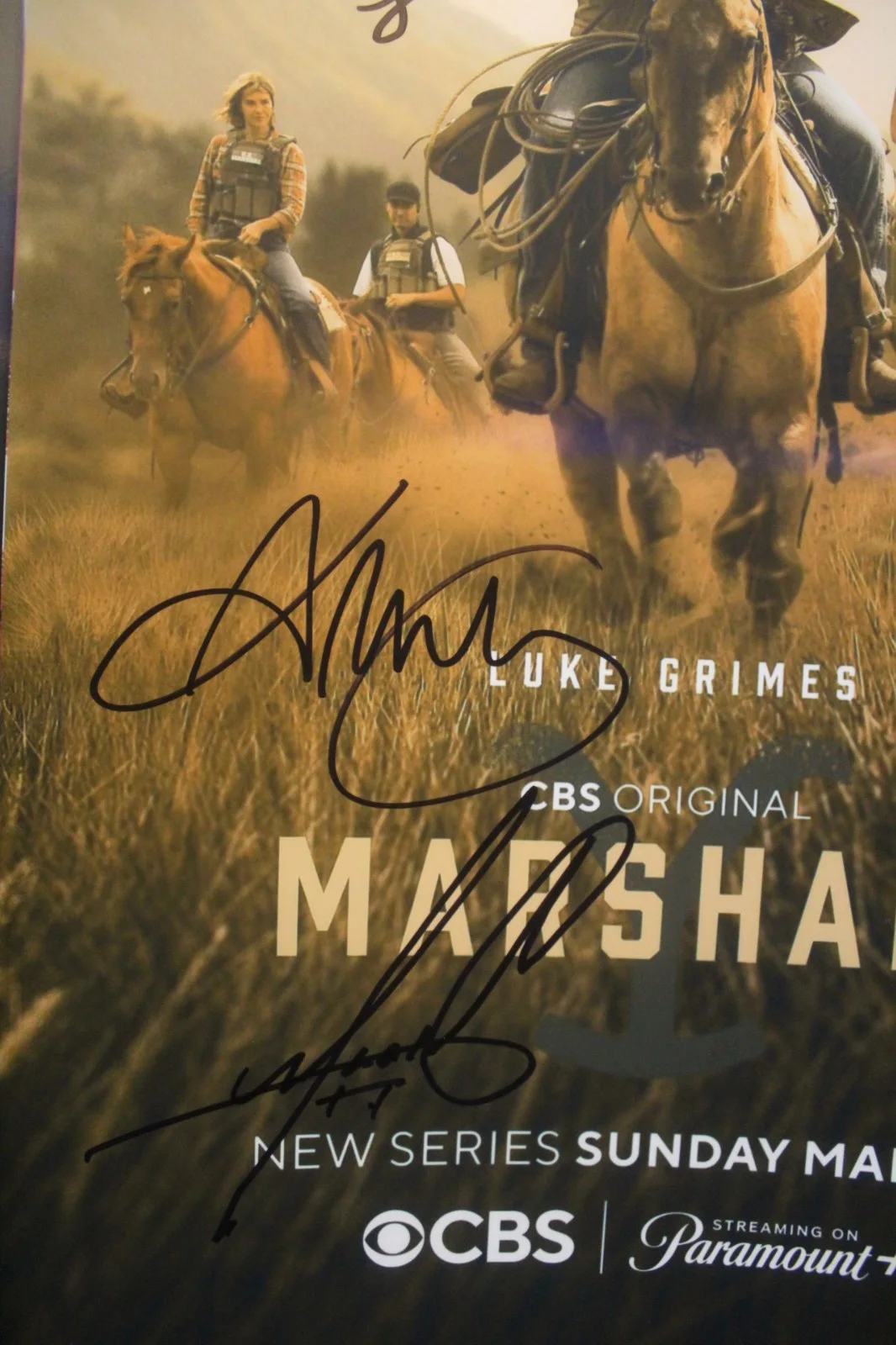 Michael Cudlitz, Luke Grimes, Arielle Kebbel — Signed Poster - Marshals - Luke Grimes, Arielle Kebbel, - TV Series - 11x17 +COA, изображение 3