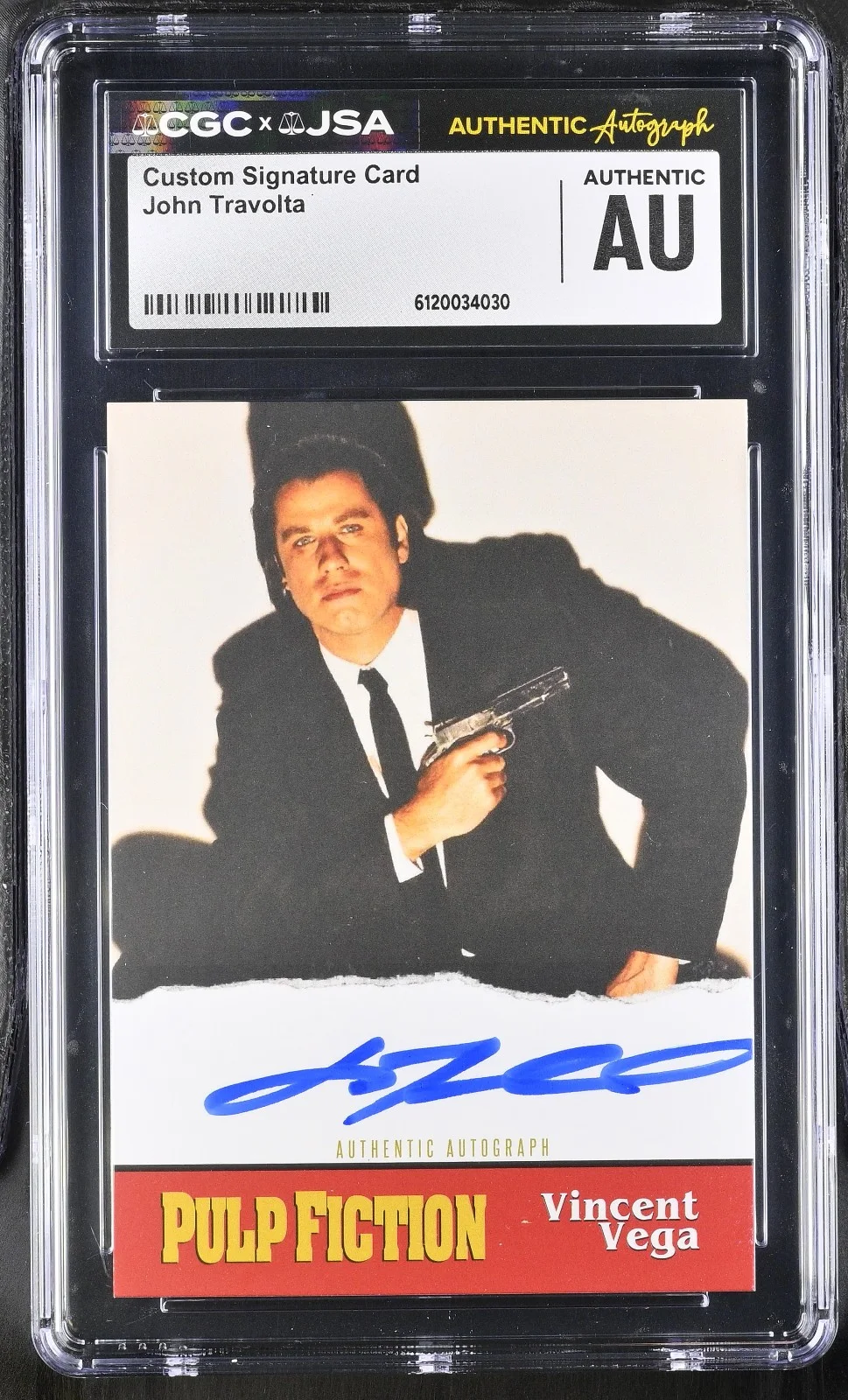 John Travolta — Custom Card Pulp Fiction #94 Signed John Travolta CGC x JSA Authentic AUTO, image 3