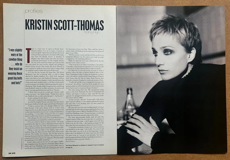 KRISTIN SCOTT THOMAS - 1998 full page UK magazine poster, image 2