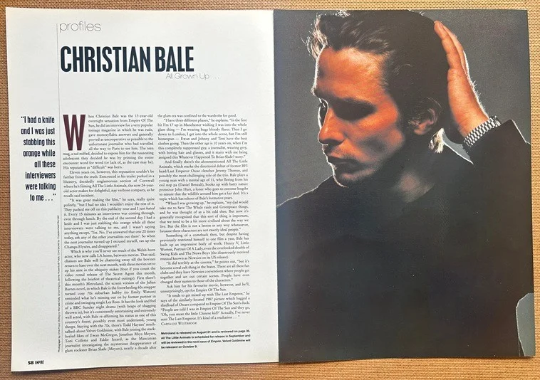 CHRISTIAN BALE - 1998 full page UK magazine poster, изображение 2