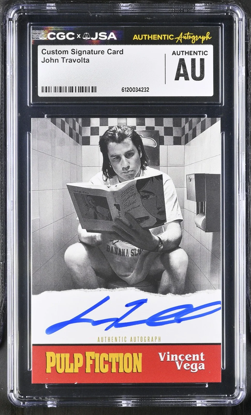 John Travolta — Custom Card Pulp Fiction #94 Signed John Travolta CGC x JSA Authentic AUTO, image 3