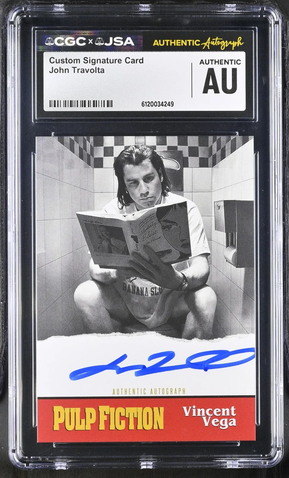 John Travolta — Custom Card Pulp Fiction #94 Signed John Travolta CGC x JSA Authentic AUTO, image 4
