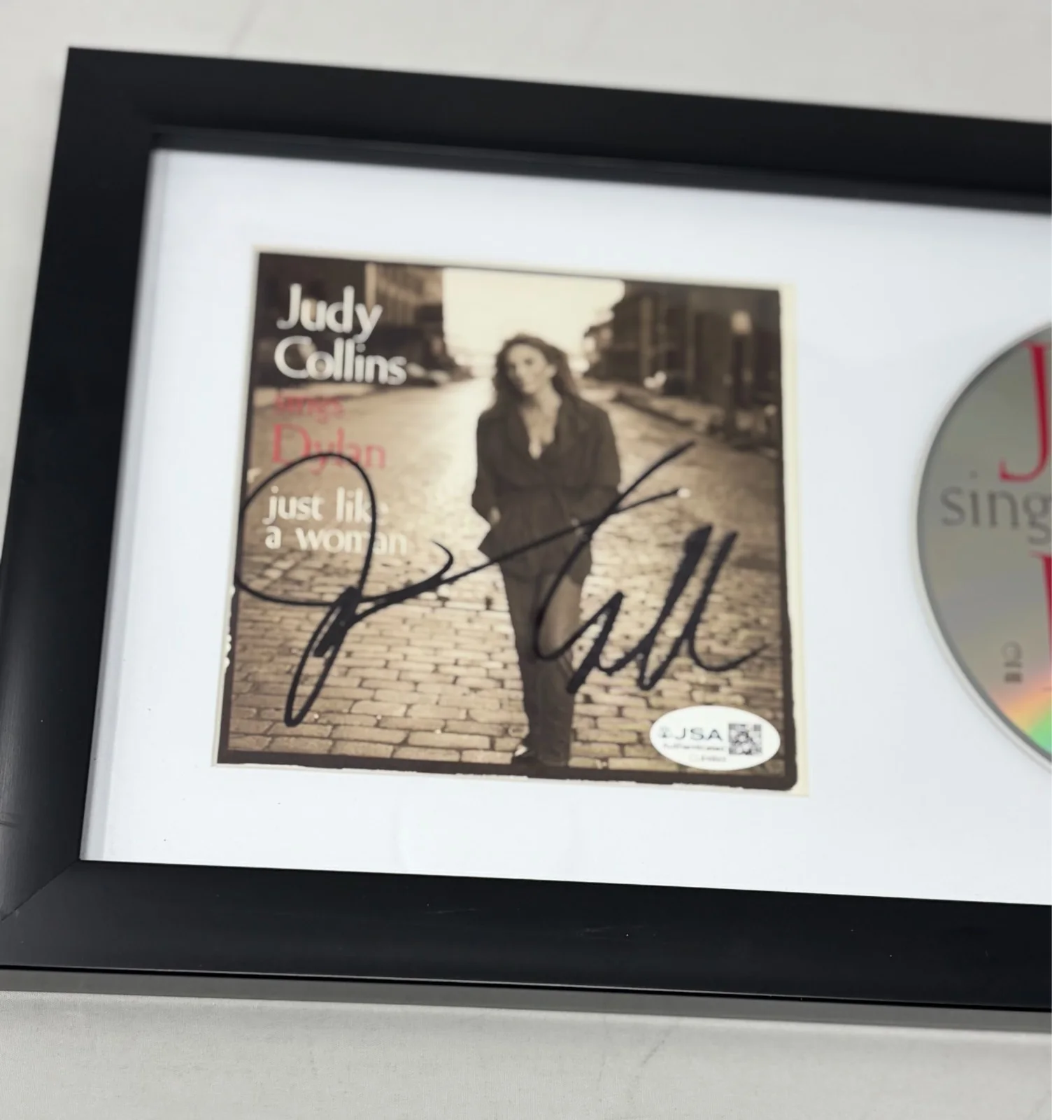 Judy Collins signed Sings Just Like A Woman Framed CD Cover JSA COA, изображение 2