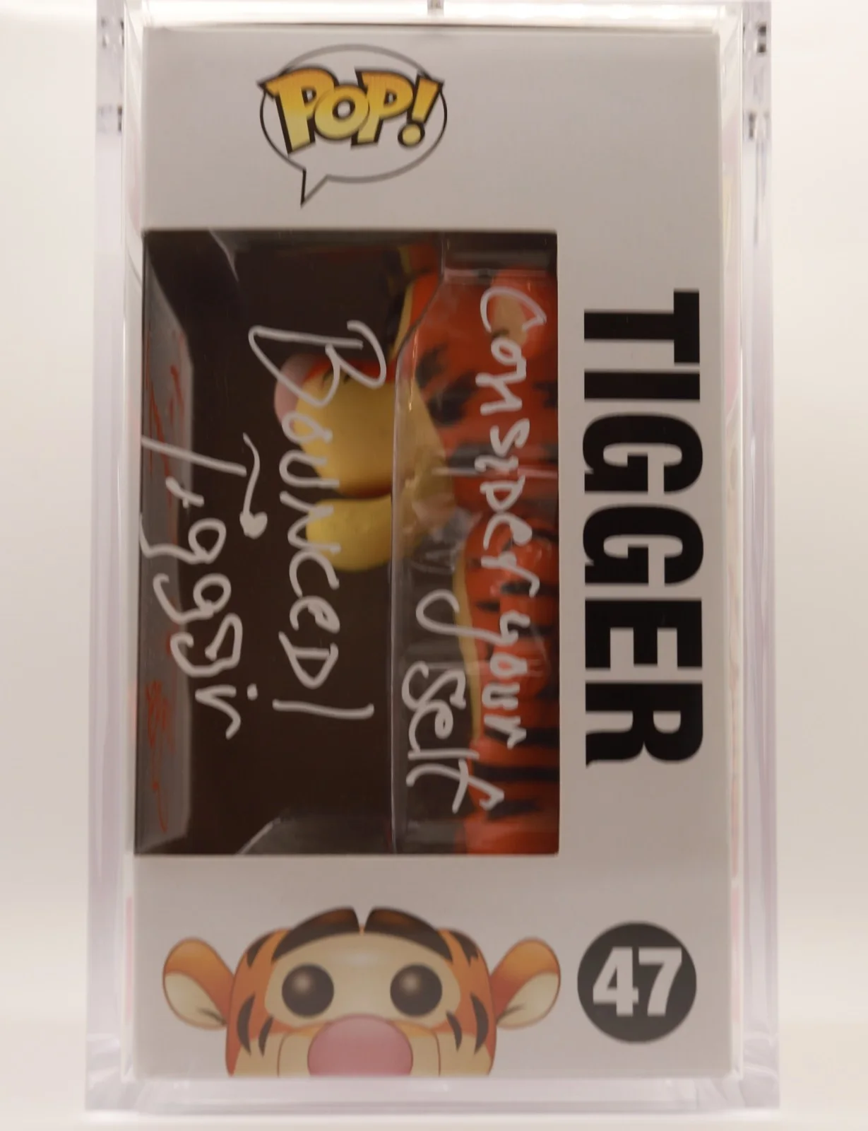 Jim Cummings — Funko Pop 47 Tigger Winnie the Pooh signed by Jim Cummings w/ quote JSA COA Mint, изображение 3