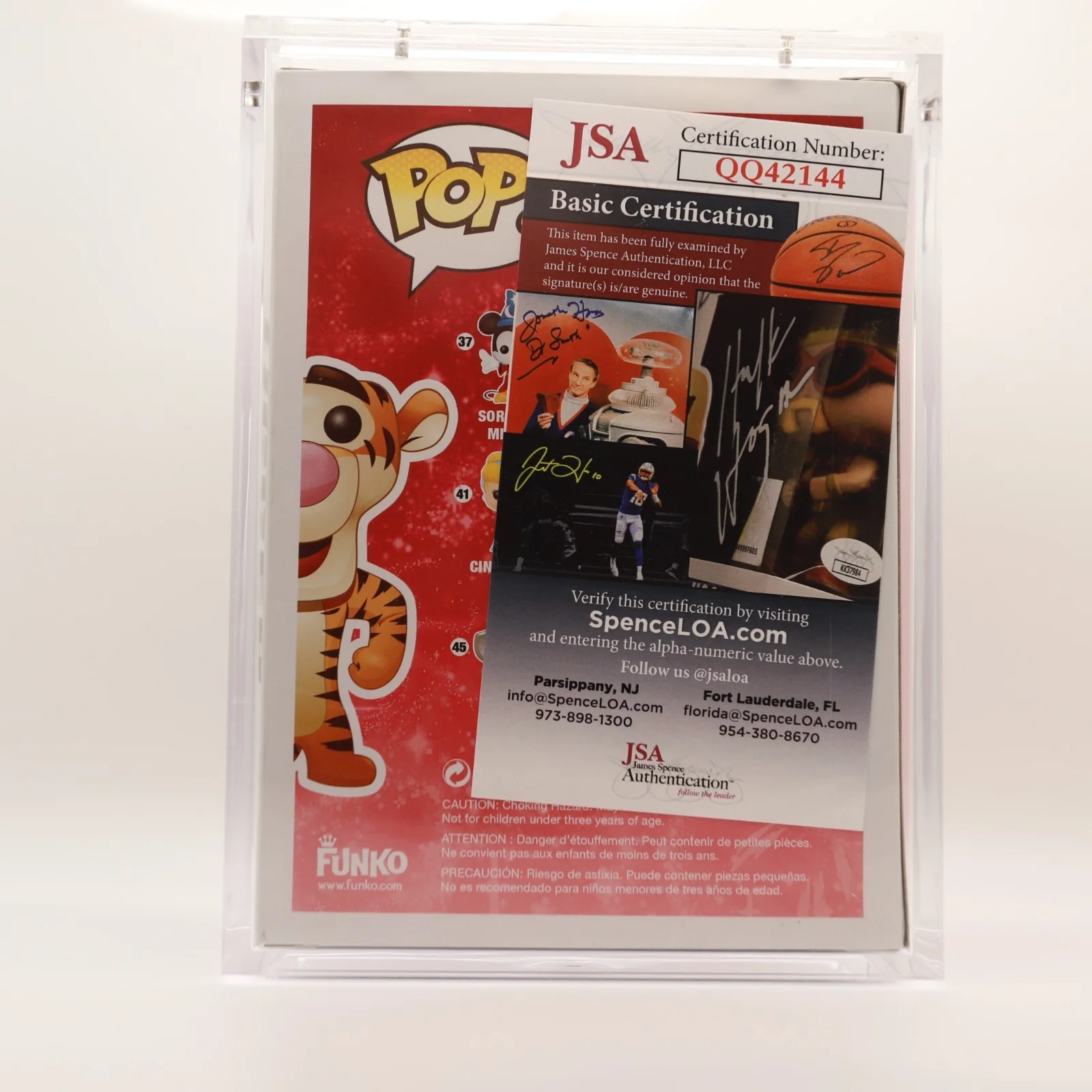 Jim Cummings — Funko Pop 47 Tigger Winnie the Pooh signed by Jim Cummings w/ quote JSA COA Mint, изображение 4