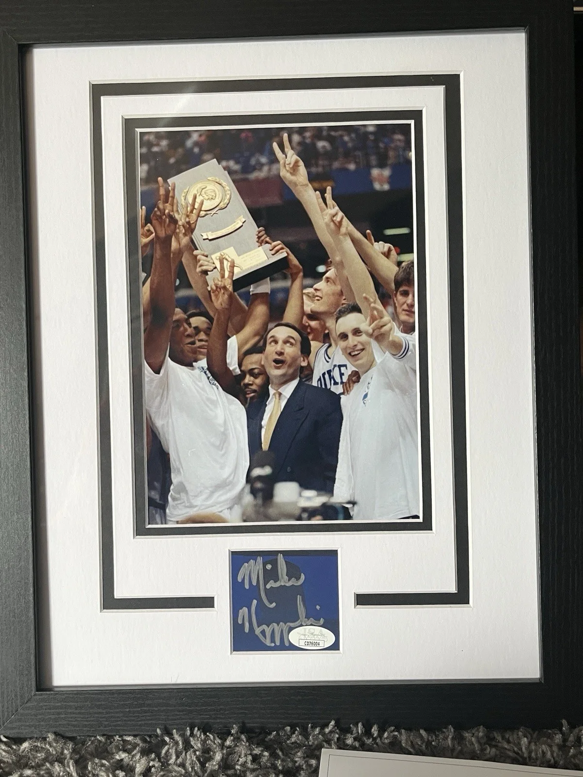 Mike Krzyzewski — Mike Krzyzewski Autographed Signed 11x14 Framed Display Cut ACOA JSA ACOA LEGEN, image 5