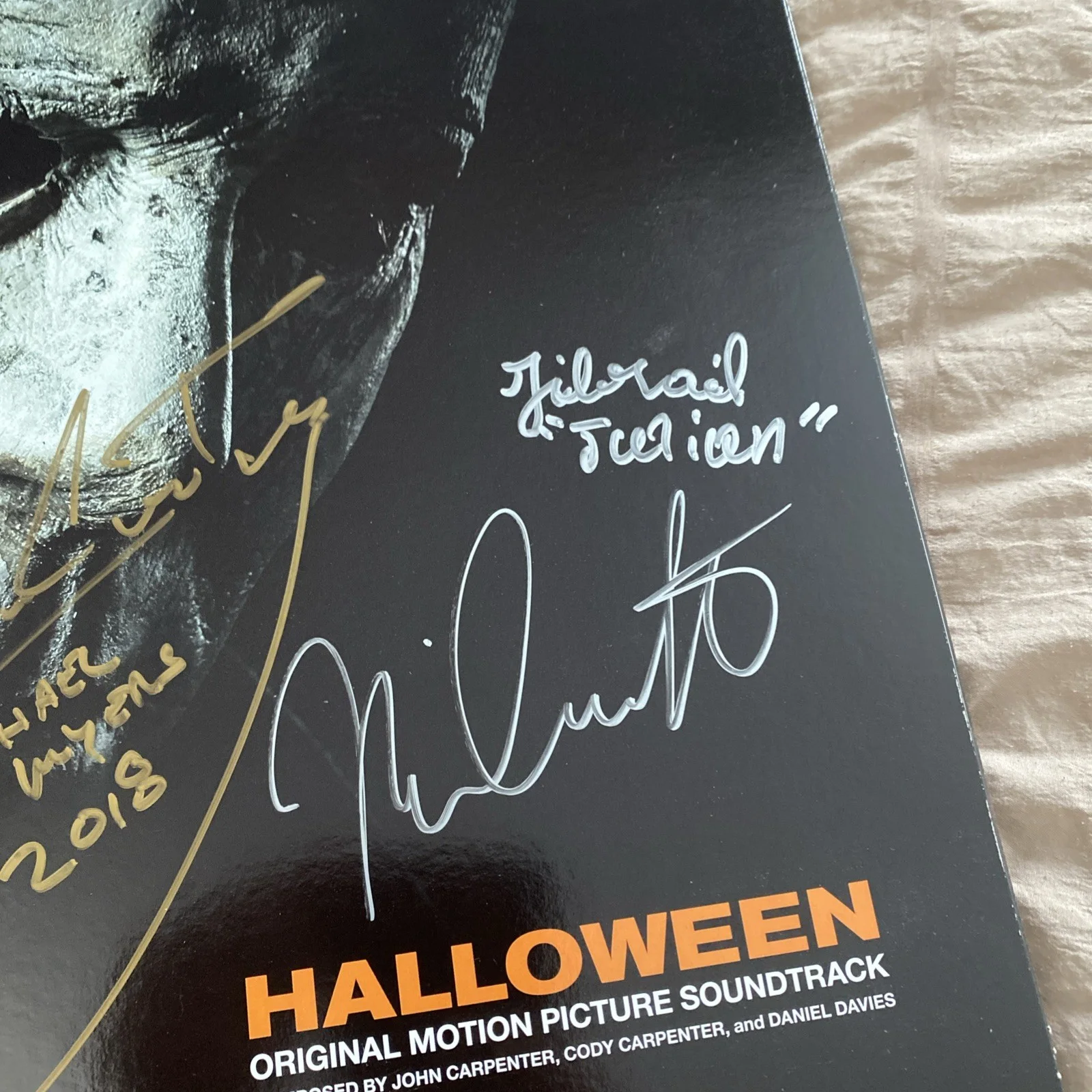 Halloween 2018 Soundtrack Signed By Nick castle And James Jude Courtney, изображение 3