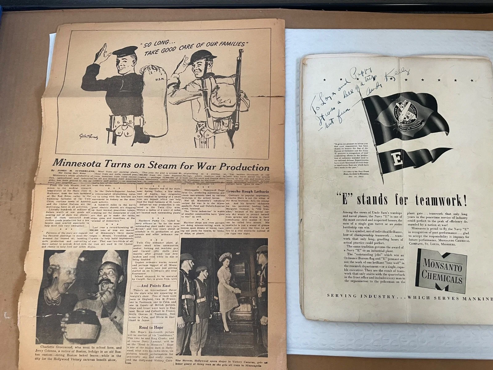 READ LISTING — 1942 HOLLYWOOD VICTORY CARAVAN PROGRAM **MOVIE STAR AUTOGRAPHS** / READ LISTING, image 3