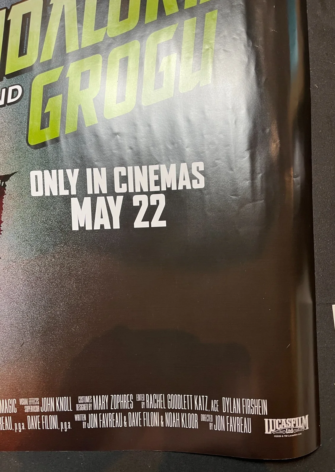 Mandalorian and Grogu Original Advance UK Quad Movie Poster – Double Sided, image 2