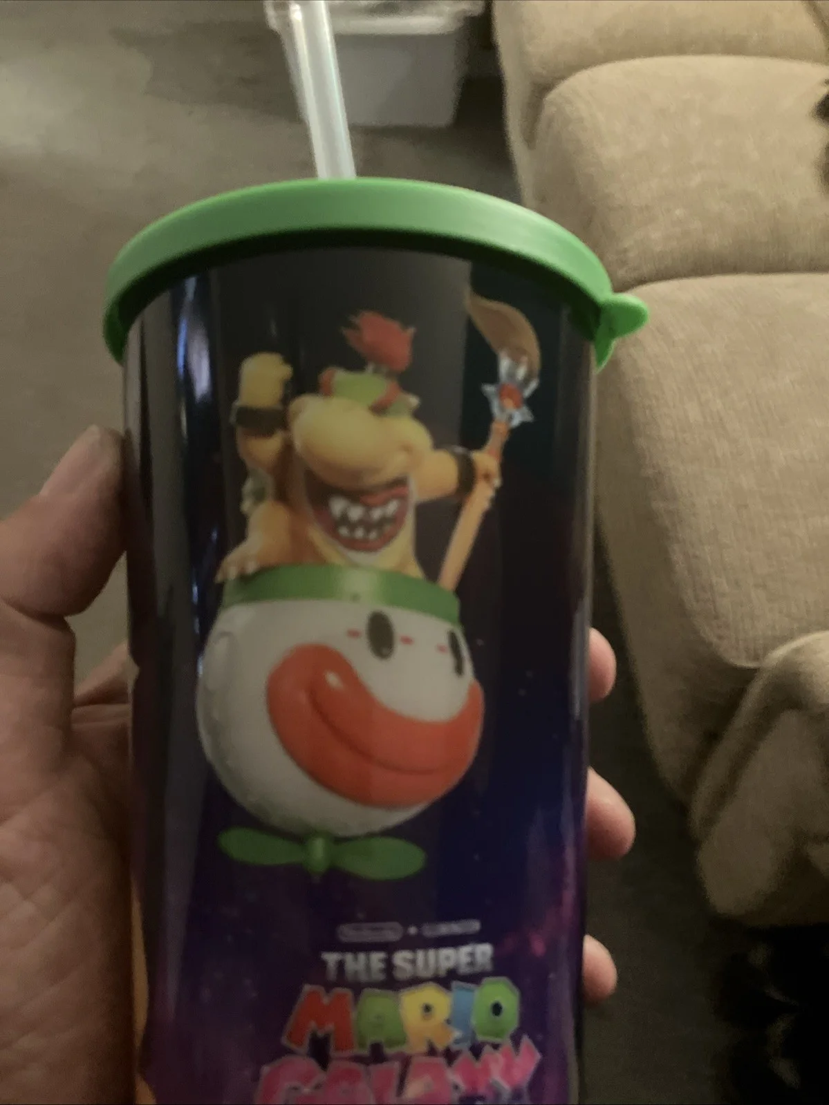 The Super Mario Galaxy Movie Promotional Cinema Cup Green Mint Condition, изображение 2