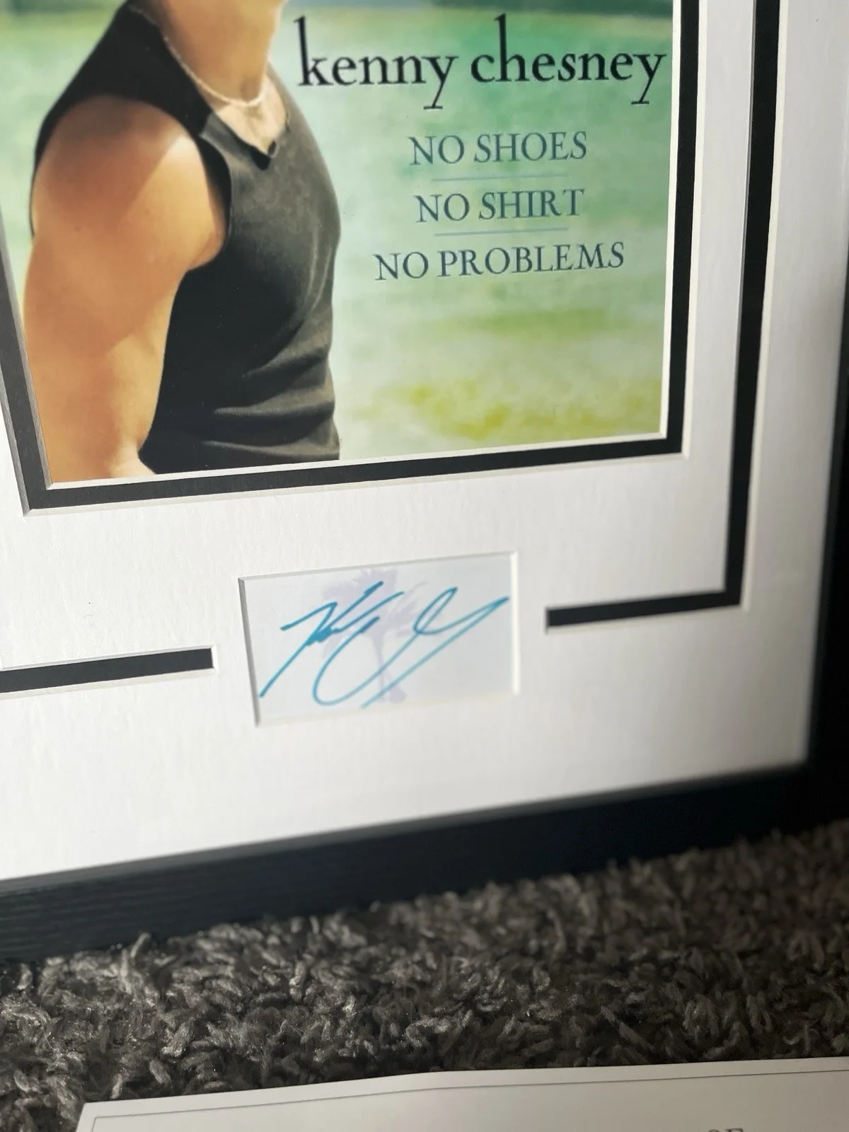 KENNY CHESNEY SIGNED AUTOGRAPH FRAMED 11x14 DISPLAY ACOA MATTE CUT COUNTRY STAR, изображение 4