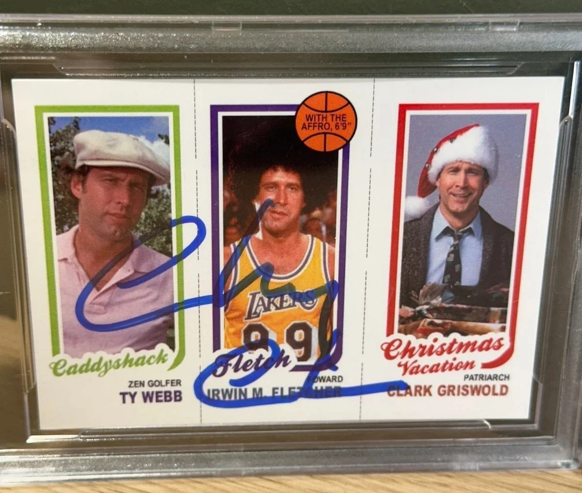 Chevy Chase — Hand-signed by Chevy Chase , Custom Trading Card Beckette, image 2