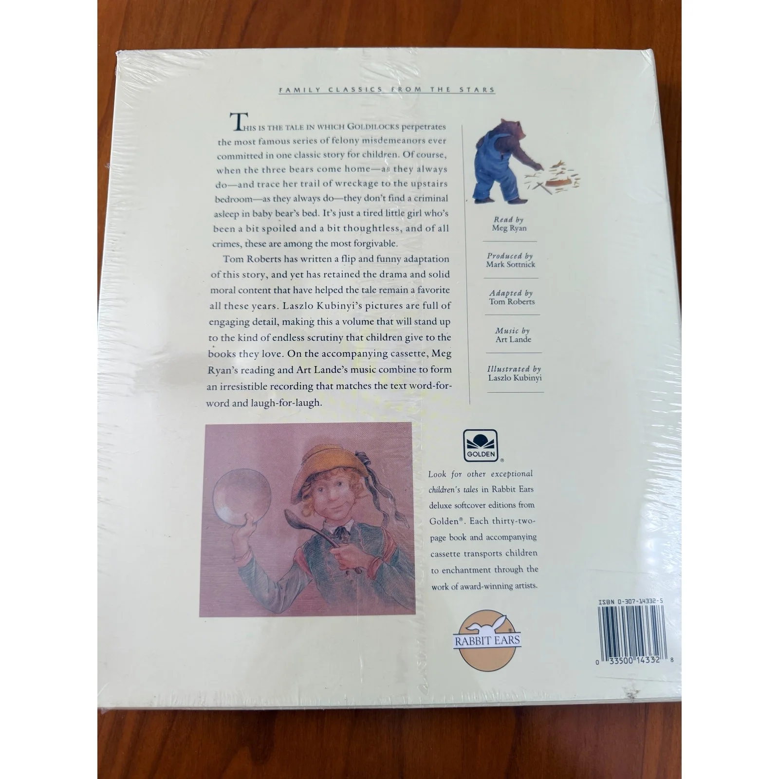 NEW Vintage Rabbit Ears Storybook Audiocassette Goldilocks by Meg Ryan, image 4