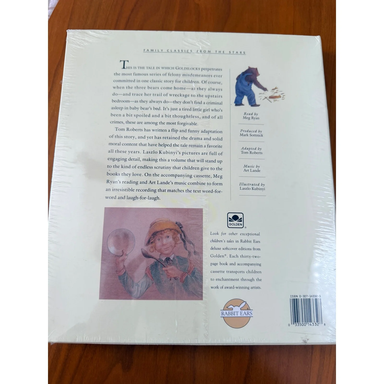 NEW Vintage Rabbit Ears Storybook Audiocassette Goldilocks by Meg Ryan, image 5