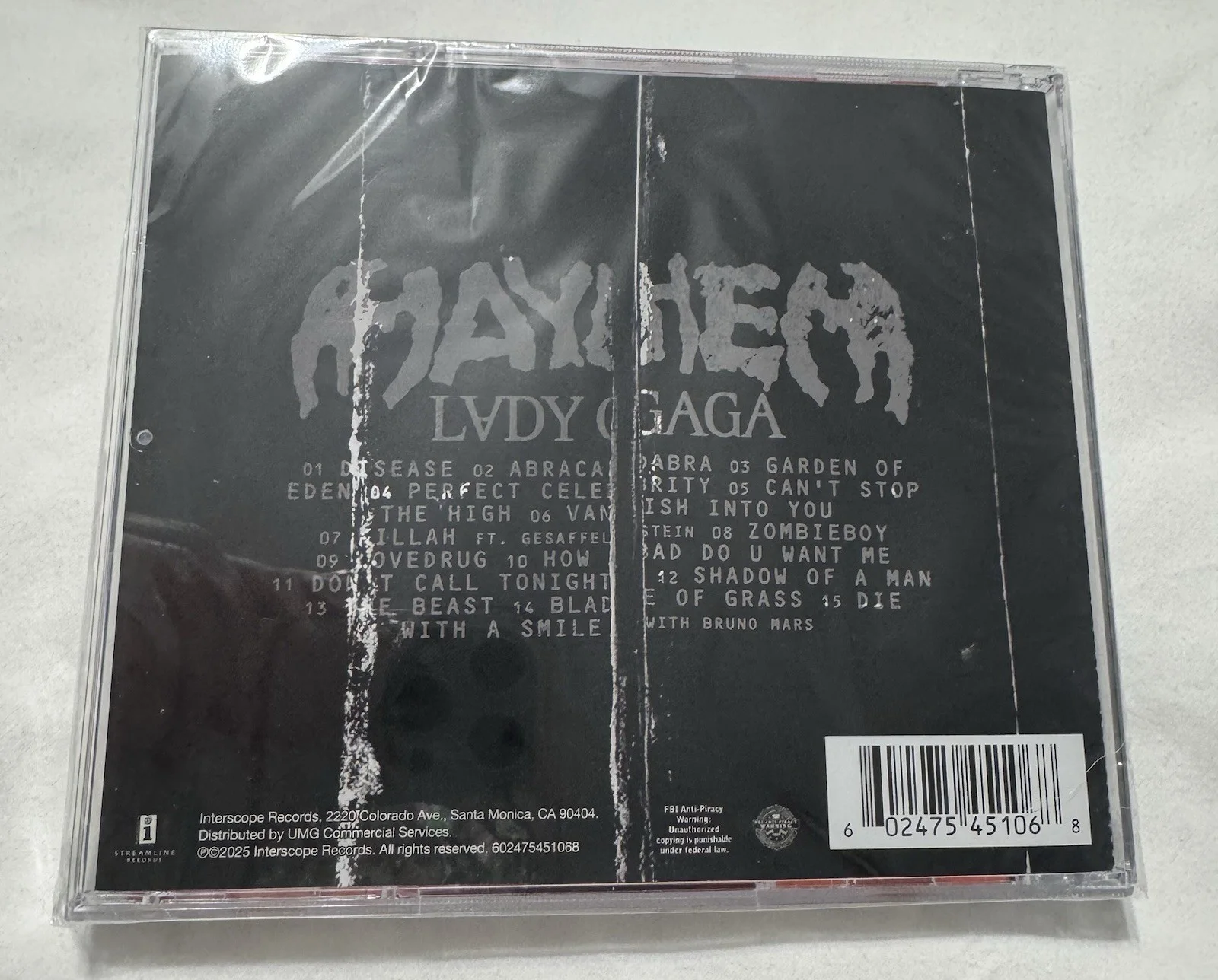 Lady Gaga Mayhem Store Exclusive CD Album w/ SIGNED Art Card Insert Autograph, image 2