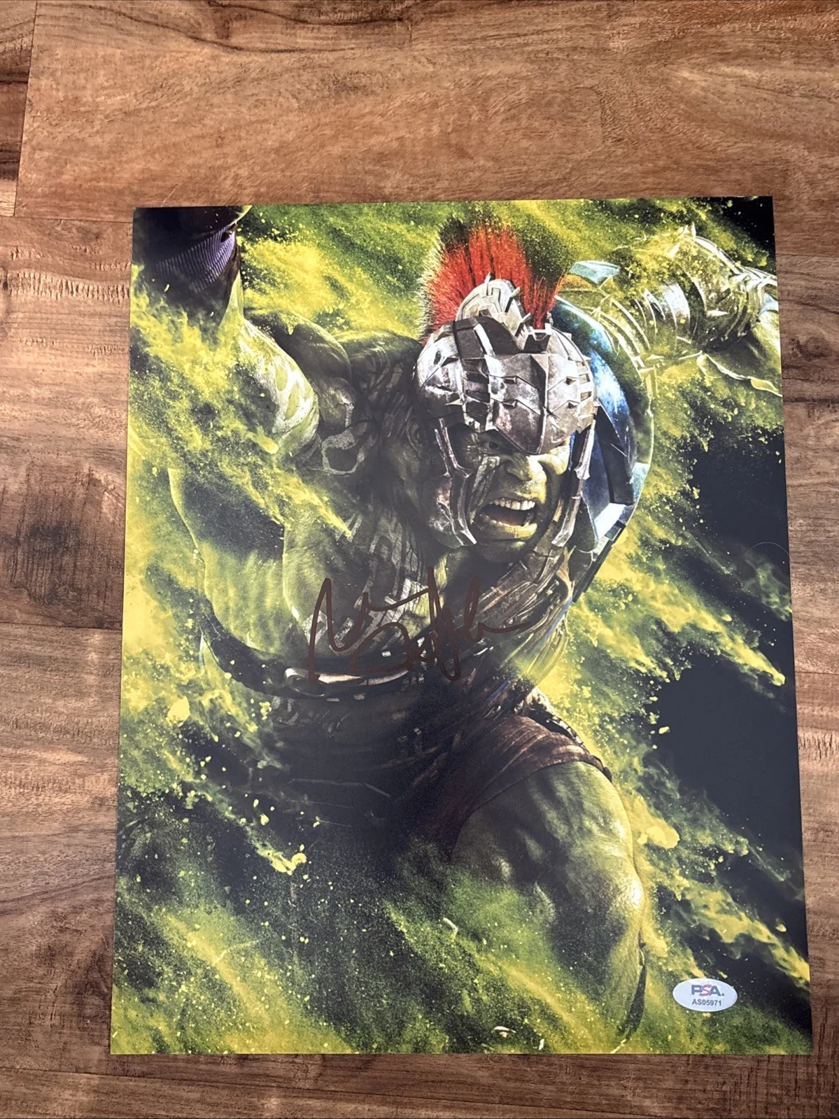 Marl Ruffalo — Mark Ruffalo Hulk Signed Thor: Ragnarok Marvel 11x14 Photo PSA Authentic LOA, изображение 2