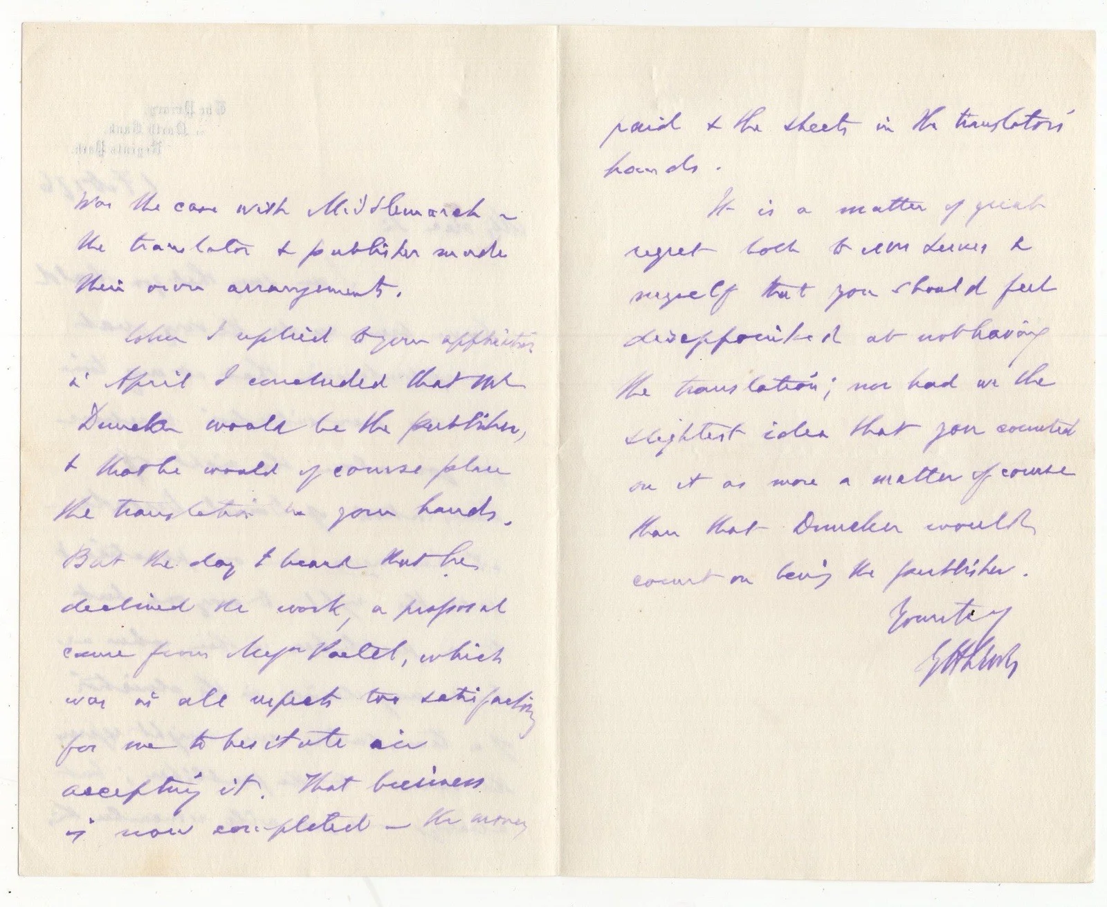 GEORGE ELIOT — 1876 RARE GEORGE ELIOT SIGNED IMPORTANT LETTER -DANIEL DERONDA, image 2