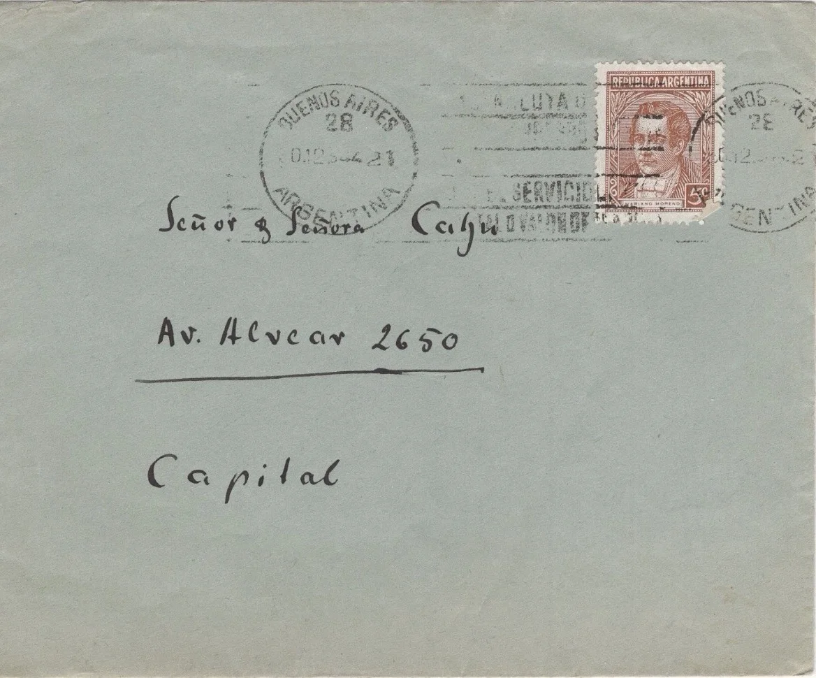Paul Zech — RARE PAUL ZECH SIGNED HANDWRITTEN POEM & ENVELOPE WWII EXILE TO ARGENTINA, image 3