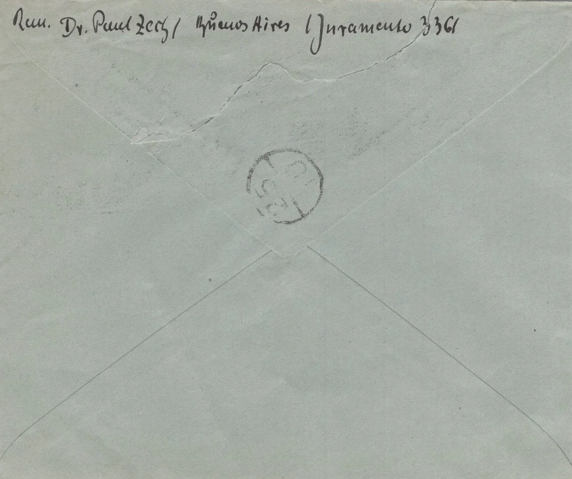 Paul Zech — RARE PAUL ZECH SIGNED HANDWRITTEN POEM & ENVELOPE WWII EXILE TO ARGENTINA, image 4