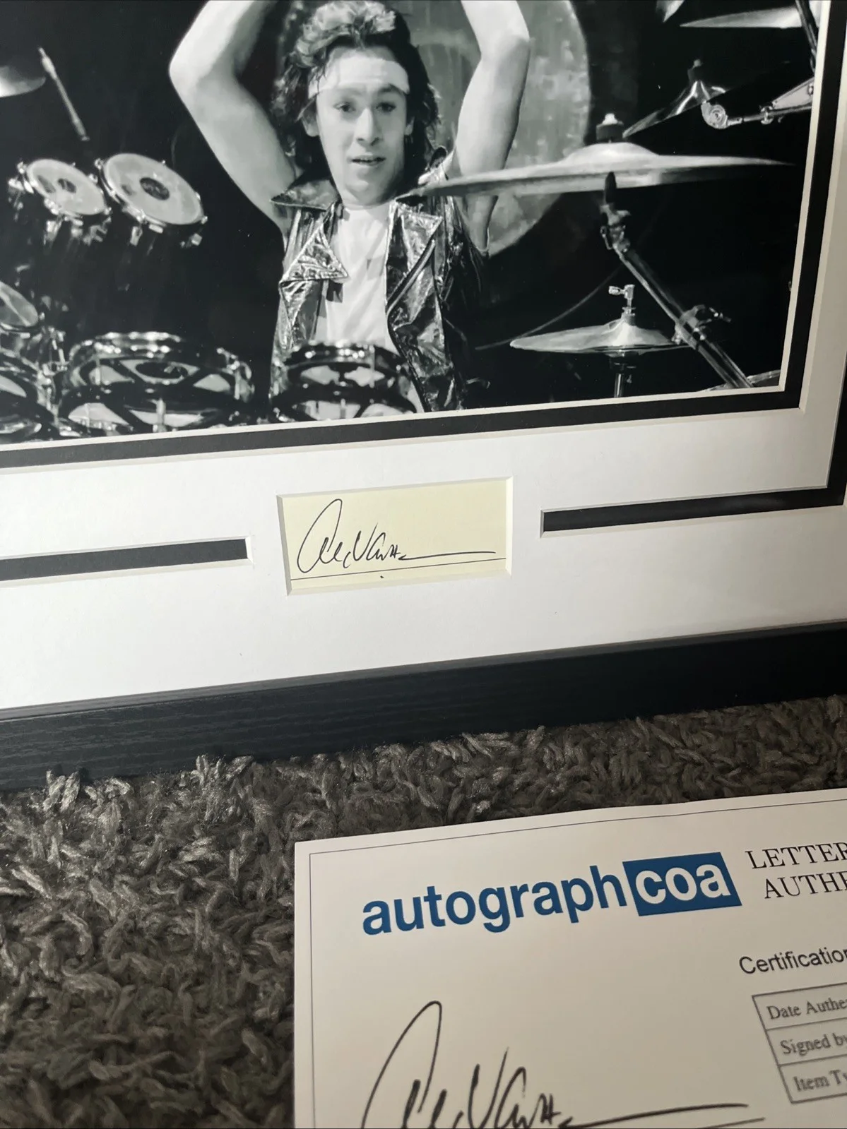 Alex Van Halen — Alex Van Halen Autographed Signed 11x14 Framed Photo DISPLAY RARE ACOA MATTED, изображение 3