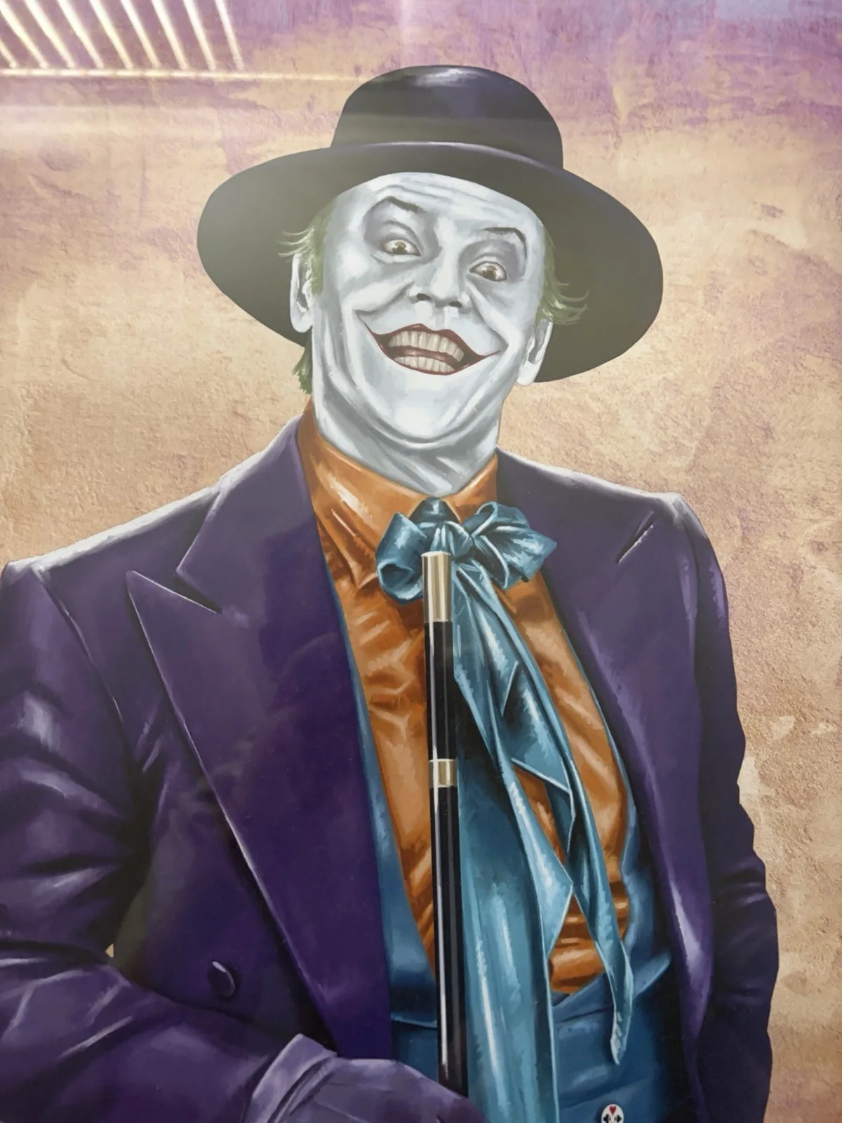 TONY SANTIAGO — TONY SANTIAGO Signed-Batman Movie JOKER (Jack Nicholson) 13x19 FRAMED Lithograph, изображение 5