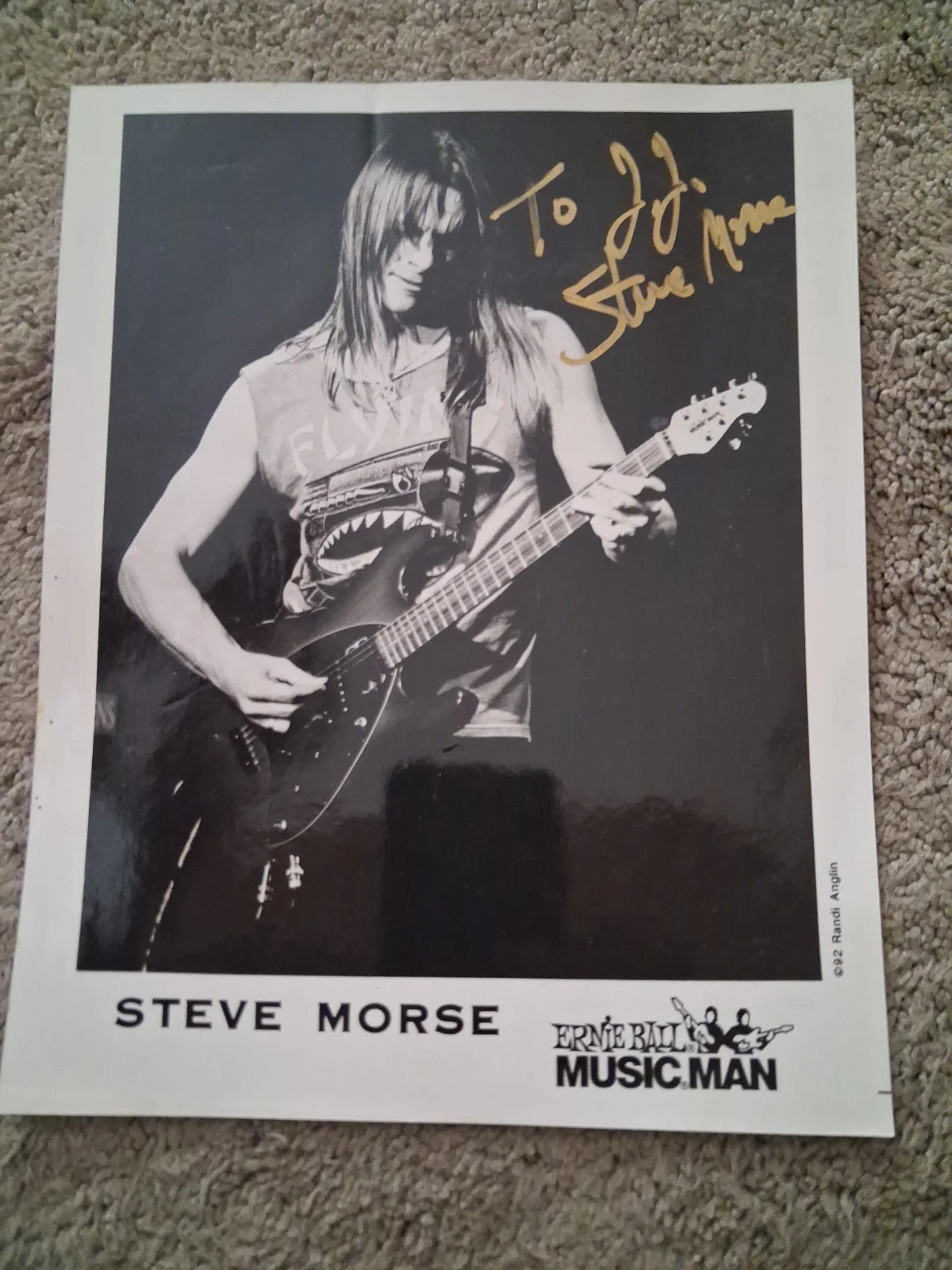 STEVE MORSE - hand-signed 8x10 promo Photo, image 2