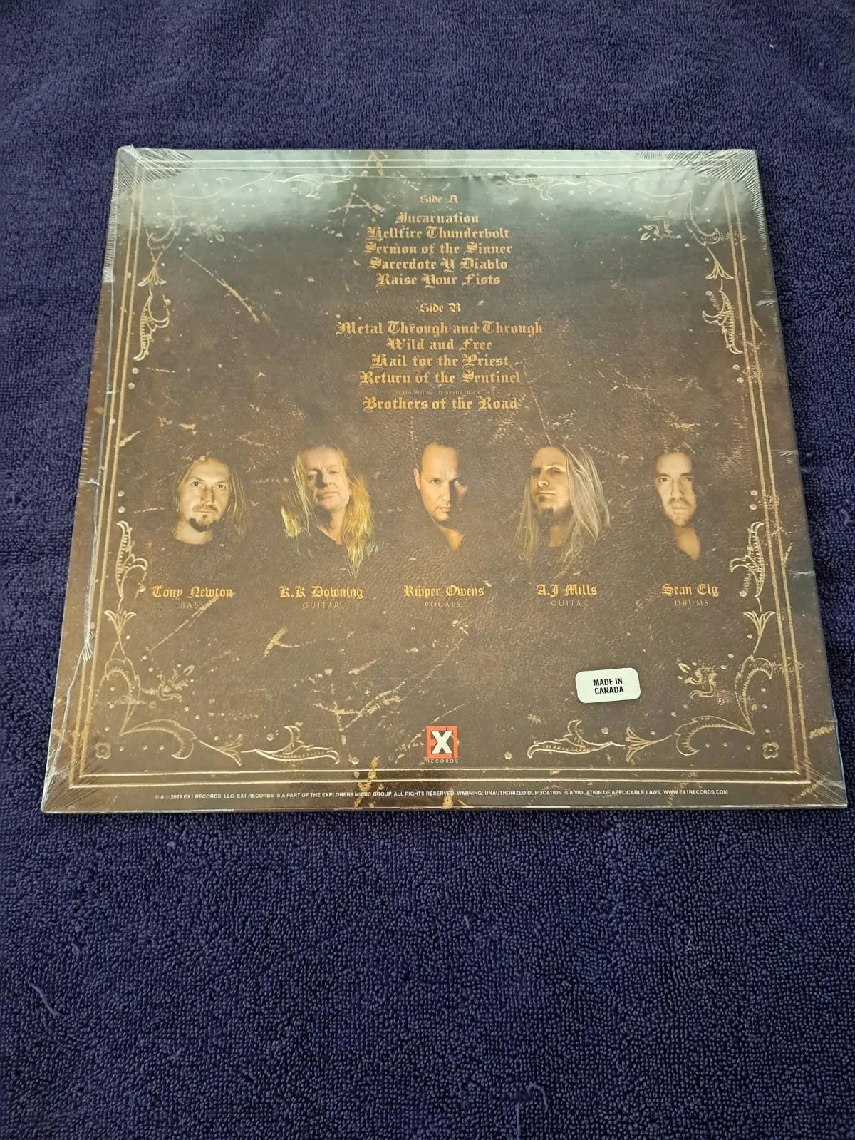 KK DOWNING SIGNED KK'S PRIEST SERMONS OF THE SINNER FLAT +LP BRAND NEW JSA, изображение 2