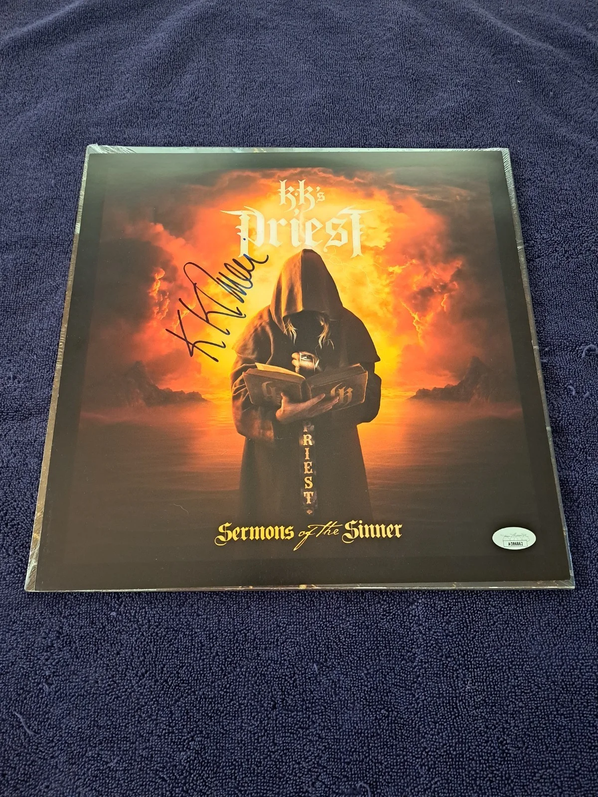 KK DOWNING SIGNED KK'S PRIEST SERMONS OF THE SINNER FLAT +LP BRAND NEW JSA, изображение 3