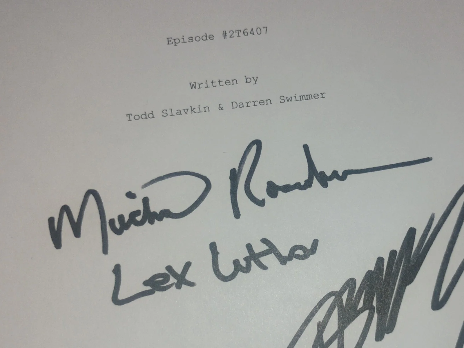 Smallville 4x Signed Script Opix COA Tom Welling, Michael Rosenbaum NO US TARIFF, image 3